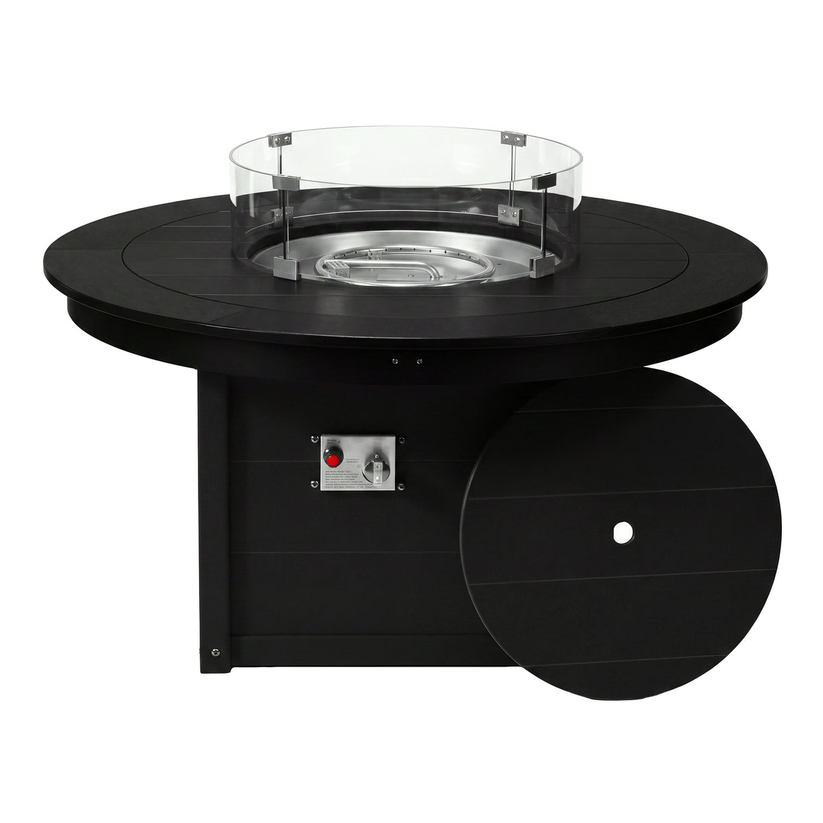 Sol 47" Modern Outdoor 55,000 BTU Patio Propane Round Fire Pit Table