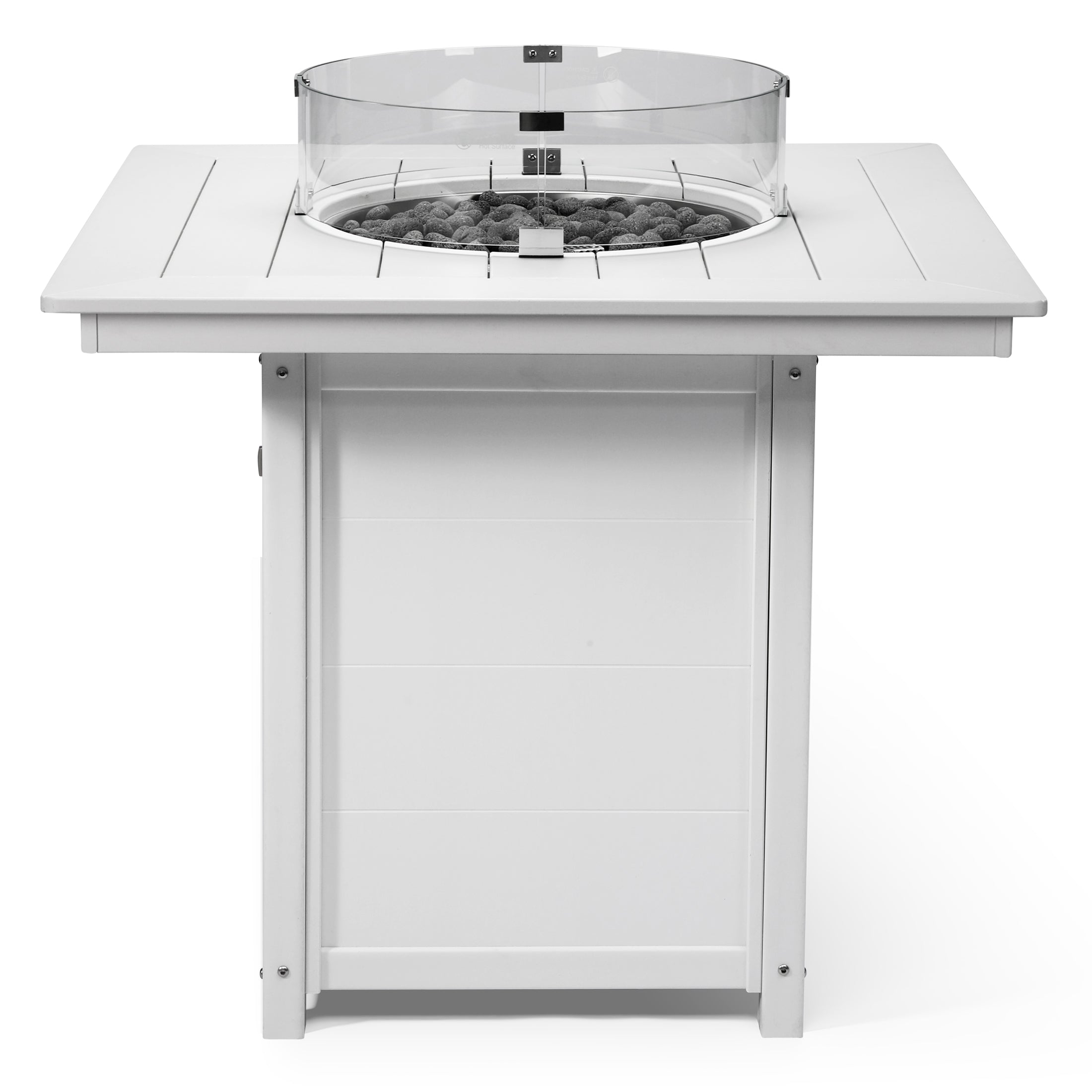 Sol 42" Modern Outdoor Patio Gas Propane Square Fire Pit Table