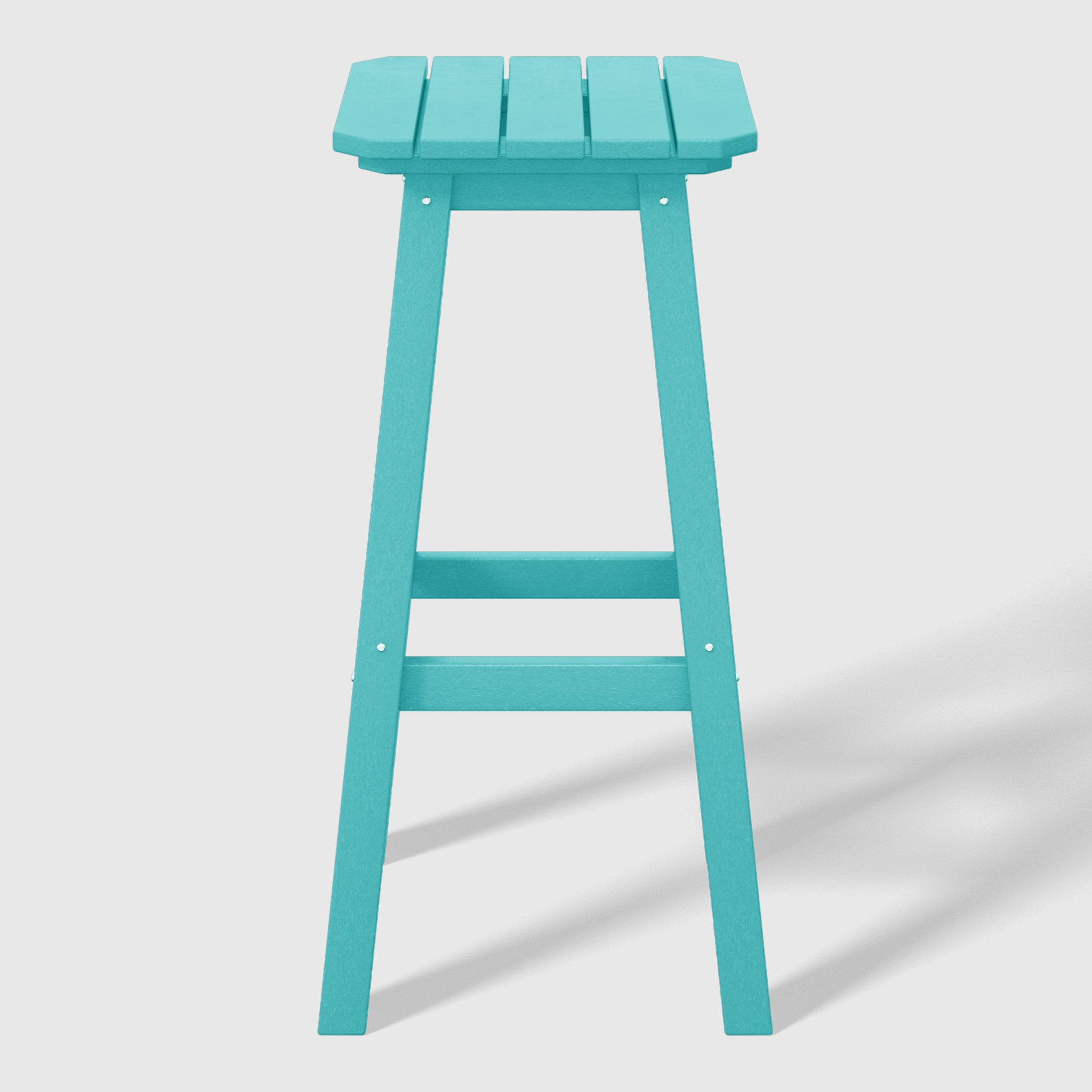 Paradise 29" HDPE Outdoor Patio Square Bar Stools (Set of 2)