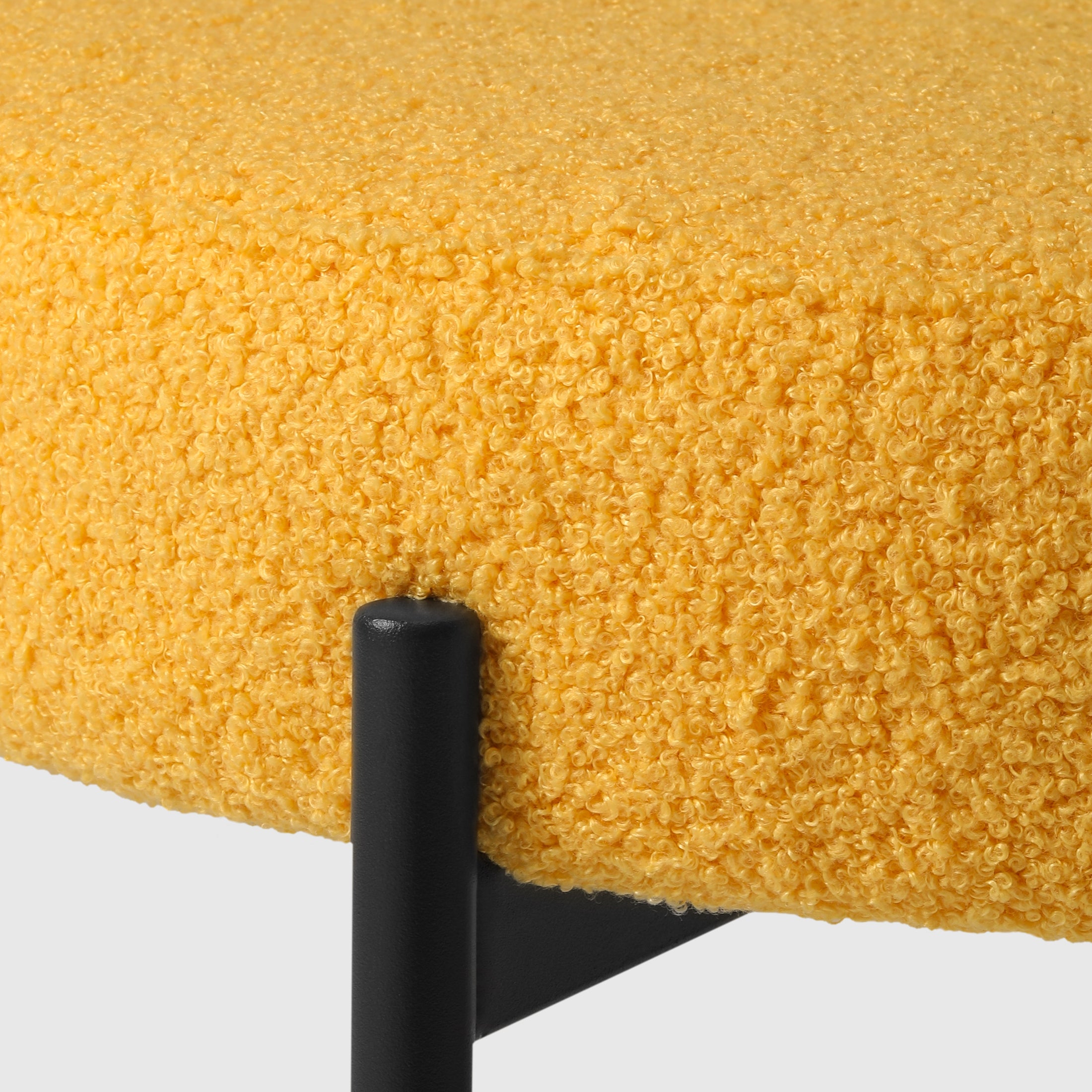 Celine Mid-Century Modern Upholstered Sherpa Round Dining Chairs (Set of 6)