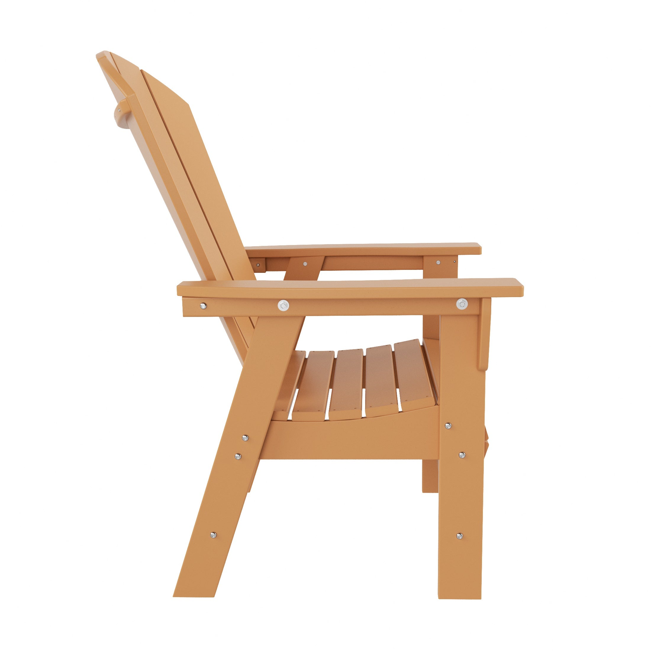 Paradise Malibu Outdoor Patio HDPE Plastic Adirondack Dining Chair