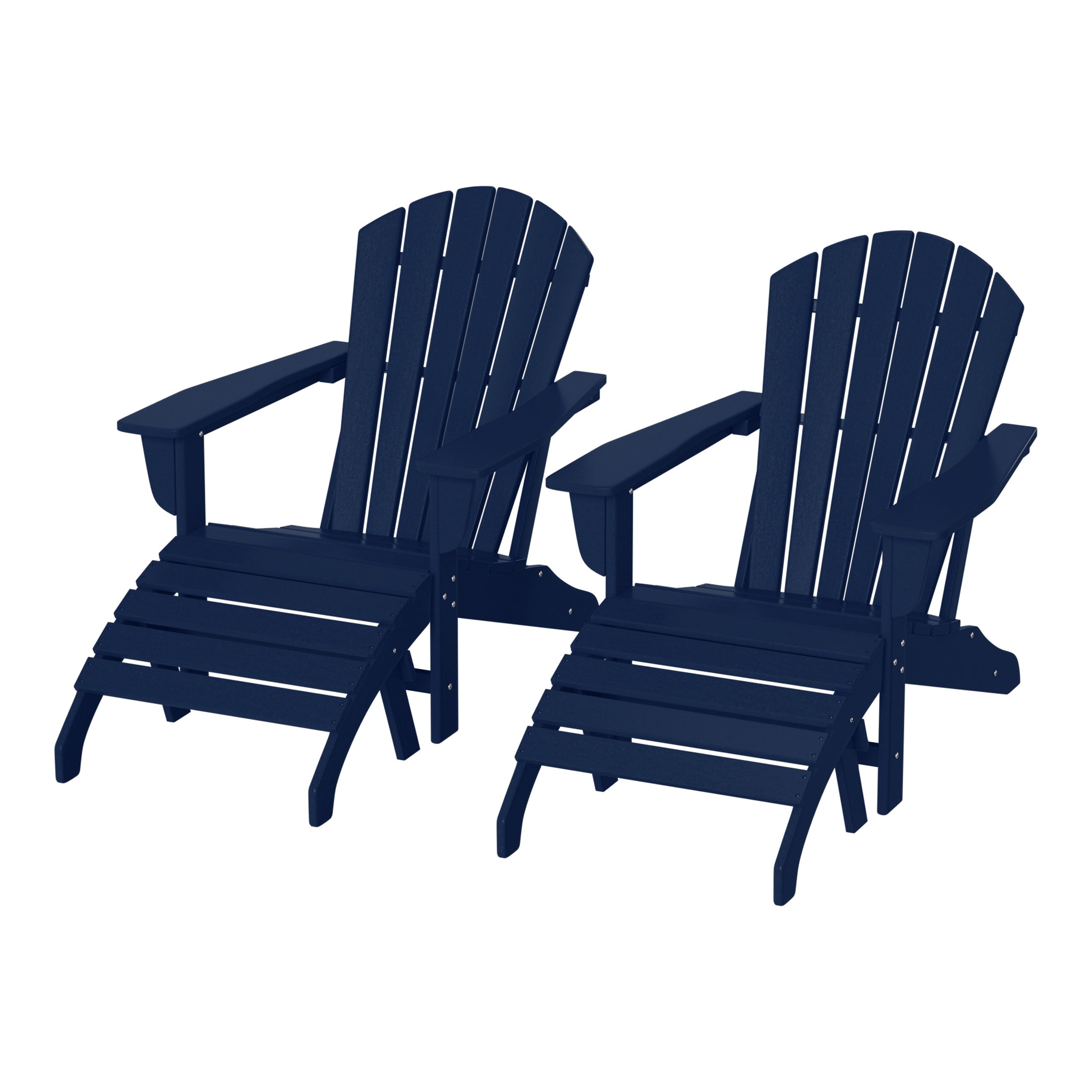 Portside Outdoor Adirondack Chair With Ottoman 4-Piece Set