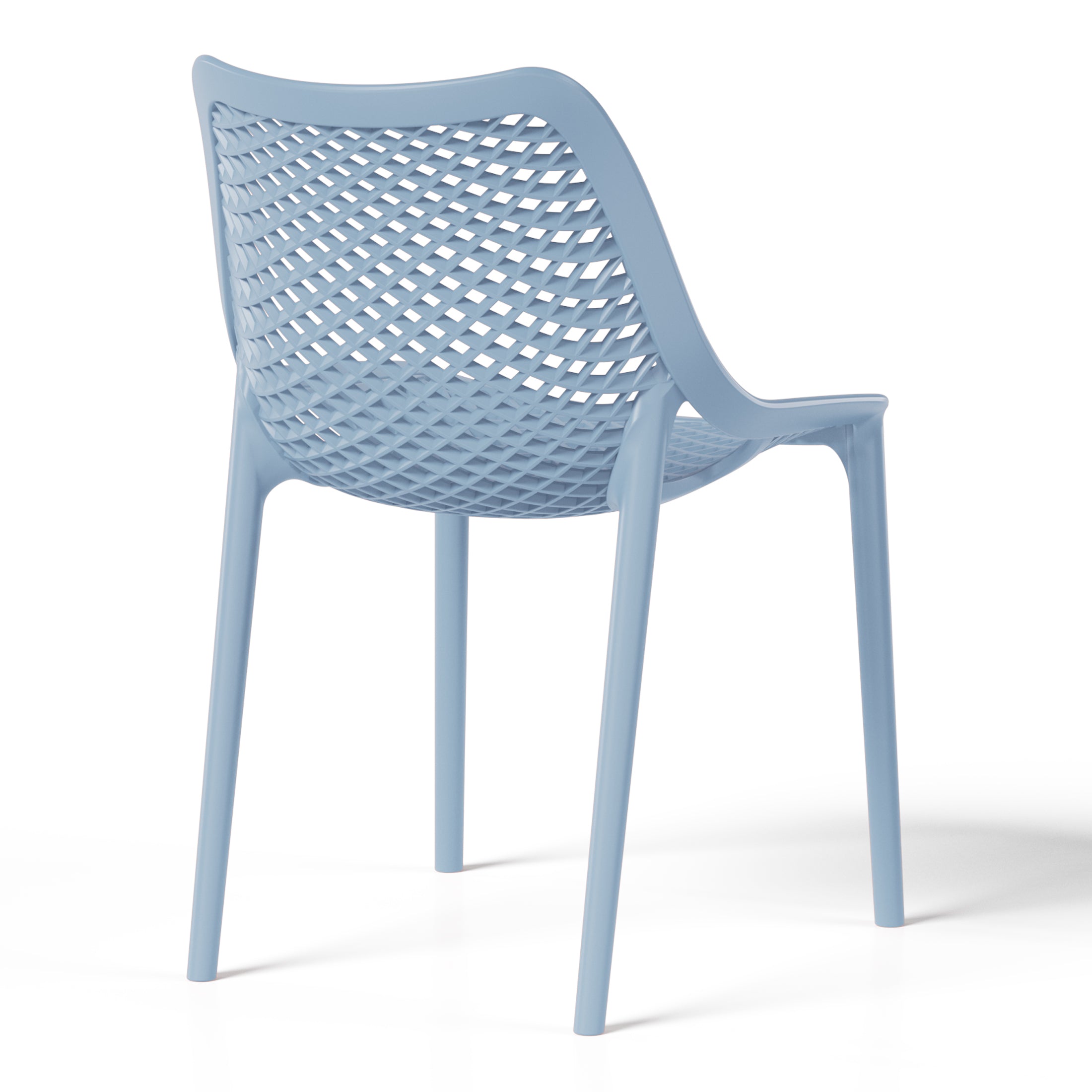 Sunshine Outdoor Stackable Modern Plastic Dining Chairs (Set of 2)