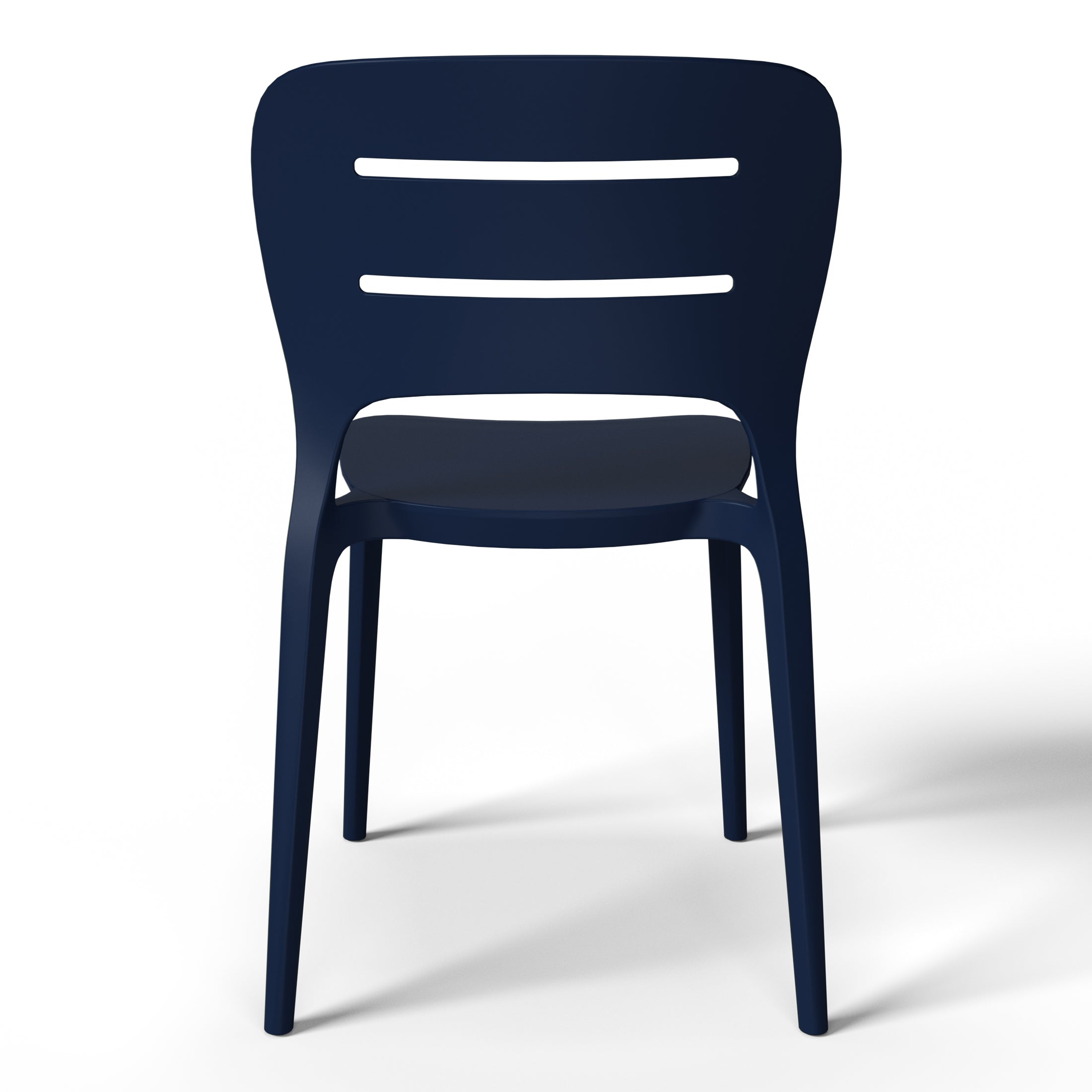 Sunshine Outdoor Modern Stackable Plastic Patio Dining Side Chairs (Set of 4)