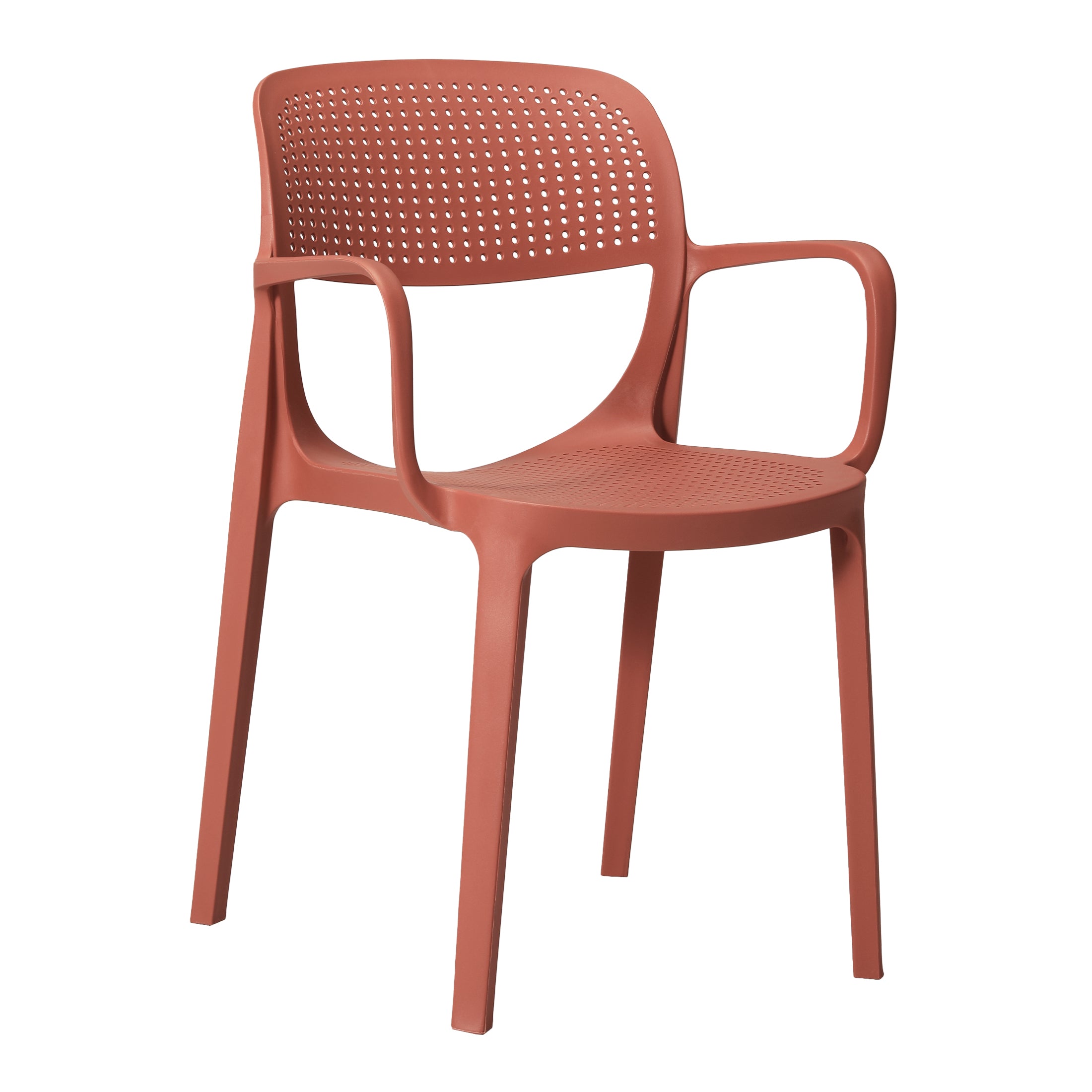 Sunshine Outdoor Stackable Plastic Resin Patio Dining Armchair (Set of 2)