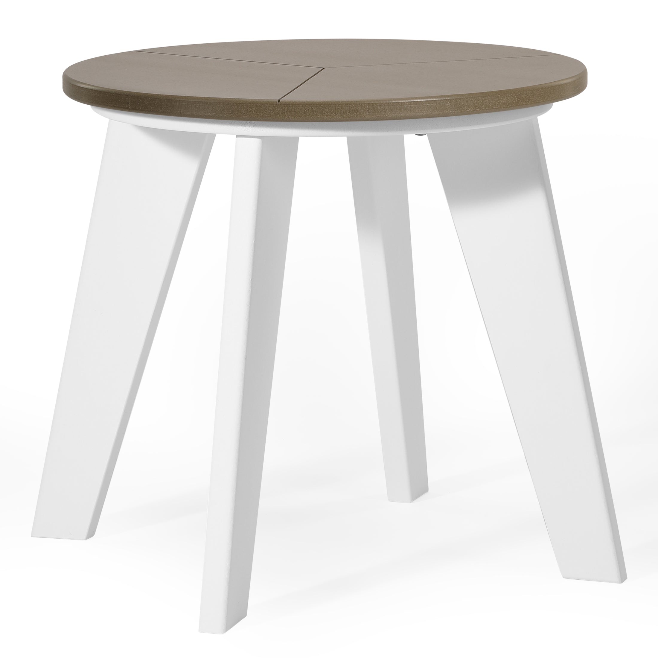 Seaside 3-Piece Outdoor HDPE Conversation Set with Deep Seating Chairs and Round Side Table