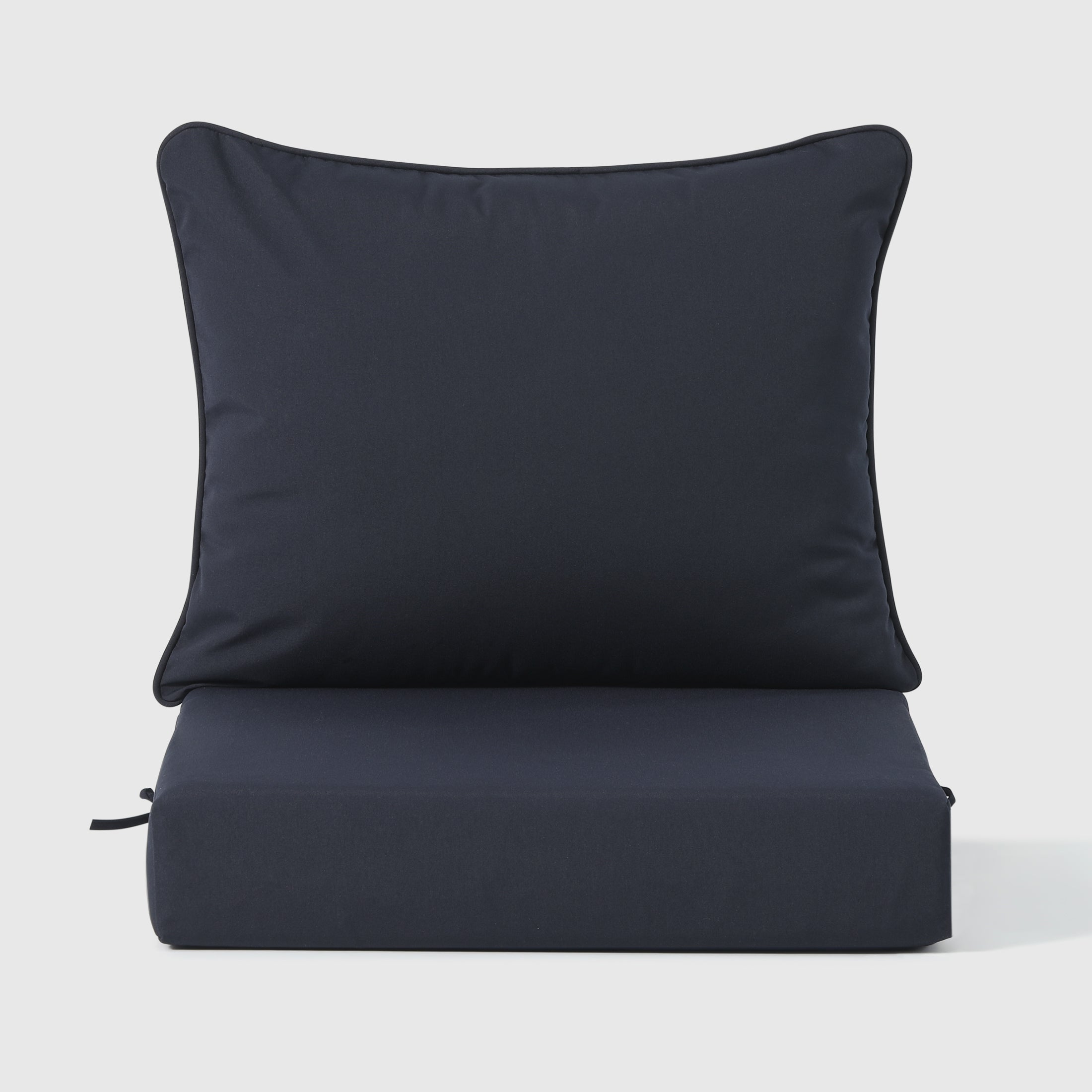 Portsmouth Outdoor Modern HDPE Patio Club Chairs with Deep Seat Cushions (Set of 2)