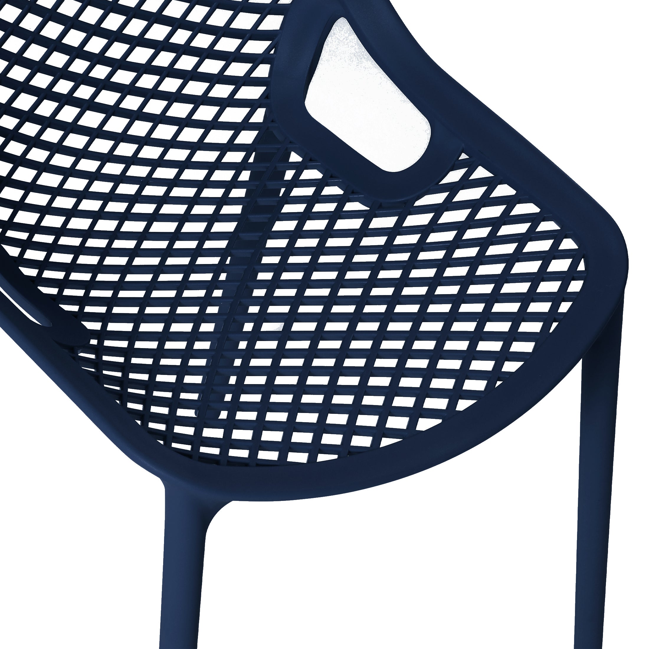 Sunshine Outdoor Stackable Modern Plastic Dining Chairs (Set of 2)