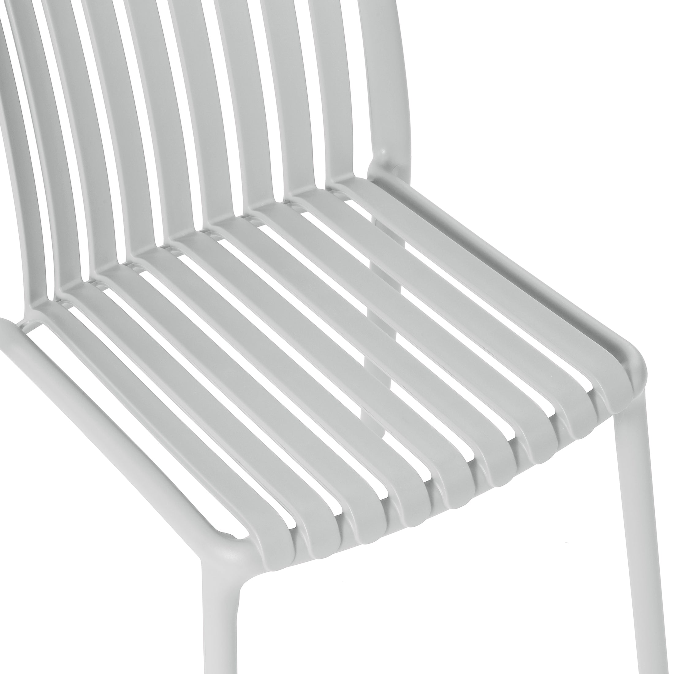 Sunshine Outdoor Stackable Polypropylene Plastic Dining Side Chairs (Set of 2)