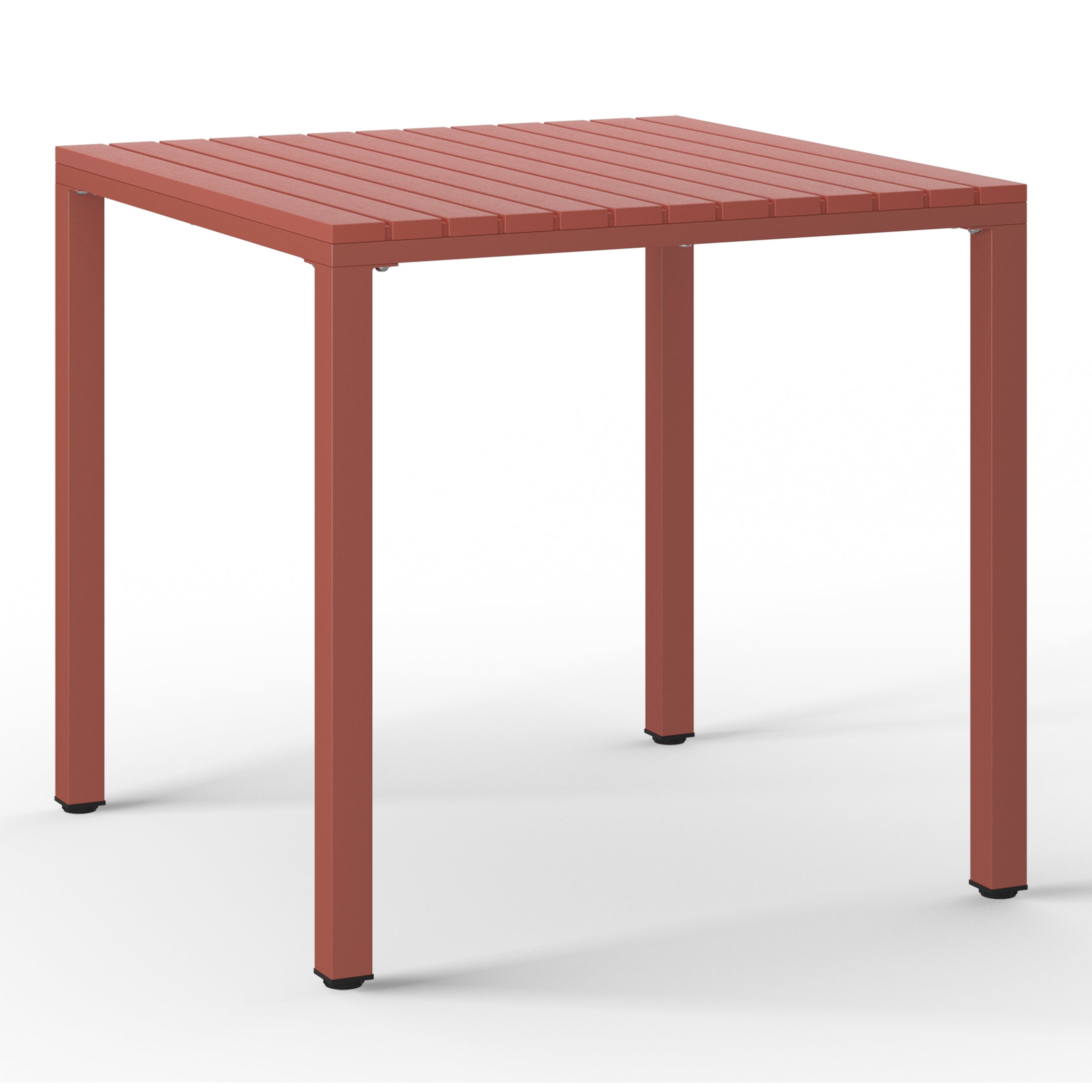 Sunshine 31.5" Iron Metal Frame Outdoor Square Patio Dining Table