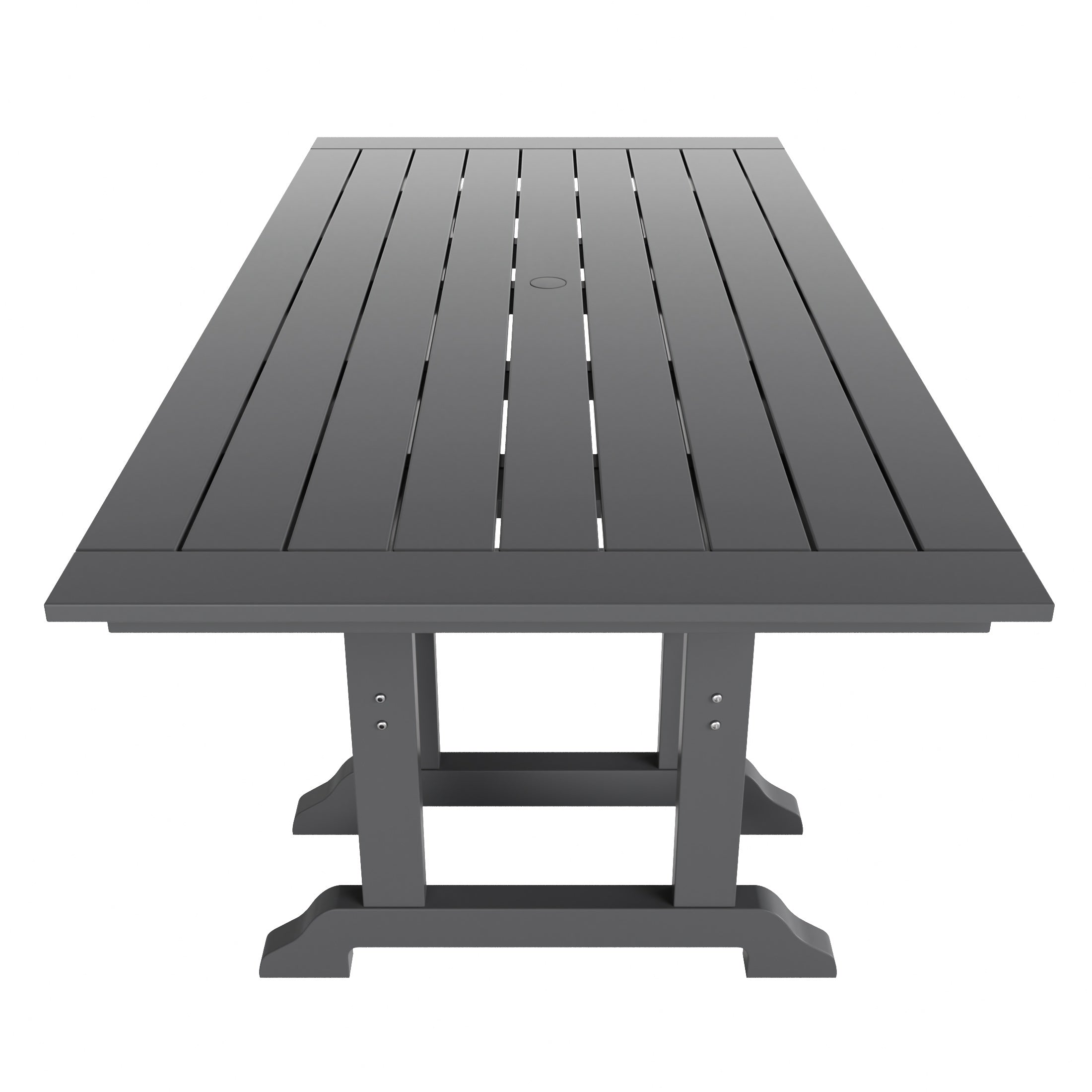 Paradise 7-Piece HDPE Rectangular Patio Dining Table Set with Foldable Chairs