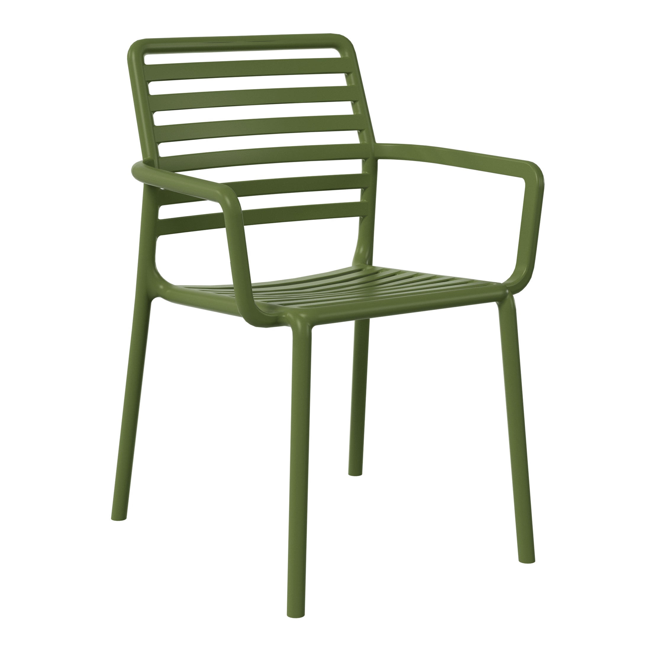 Sunshine Outdoor Stackable Polypropylene Plastic Resin Dining Armchairs (Set of 4)