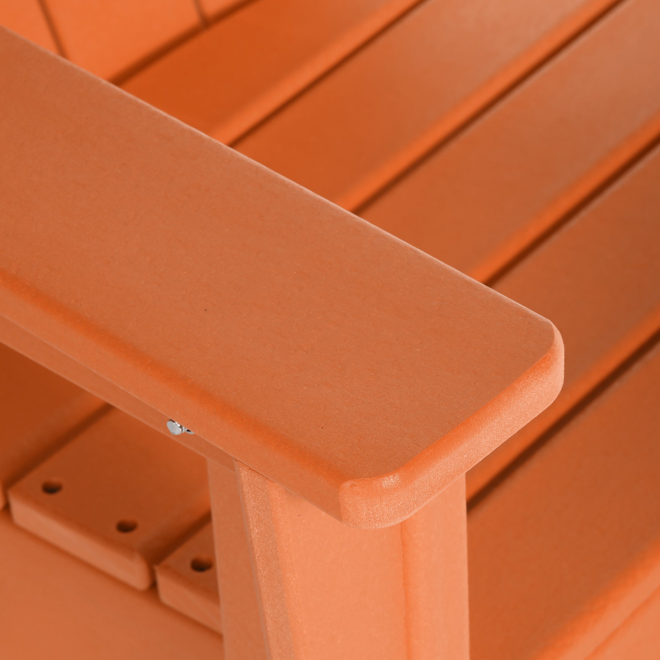 Paradise 2-Piece Kids Outdoor HDPE Adirondack Chair With Square Side Table Set