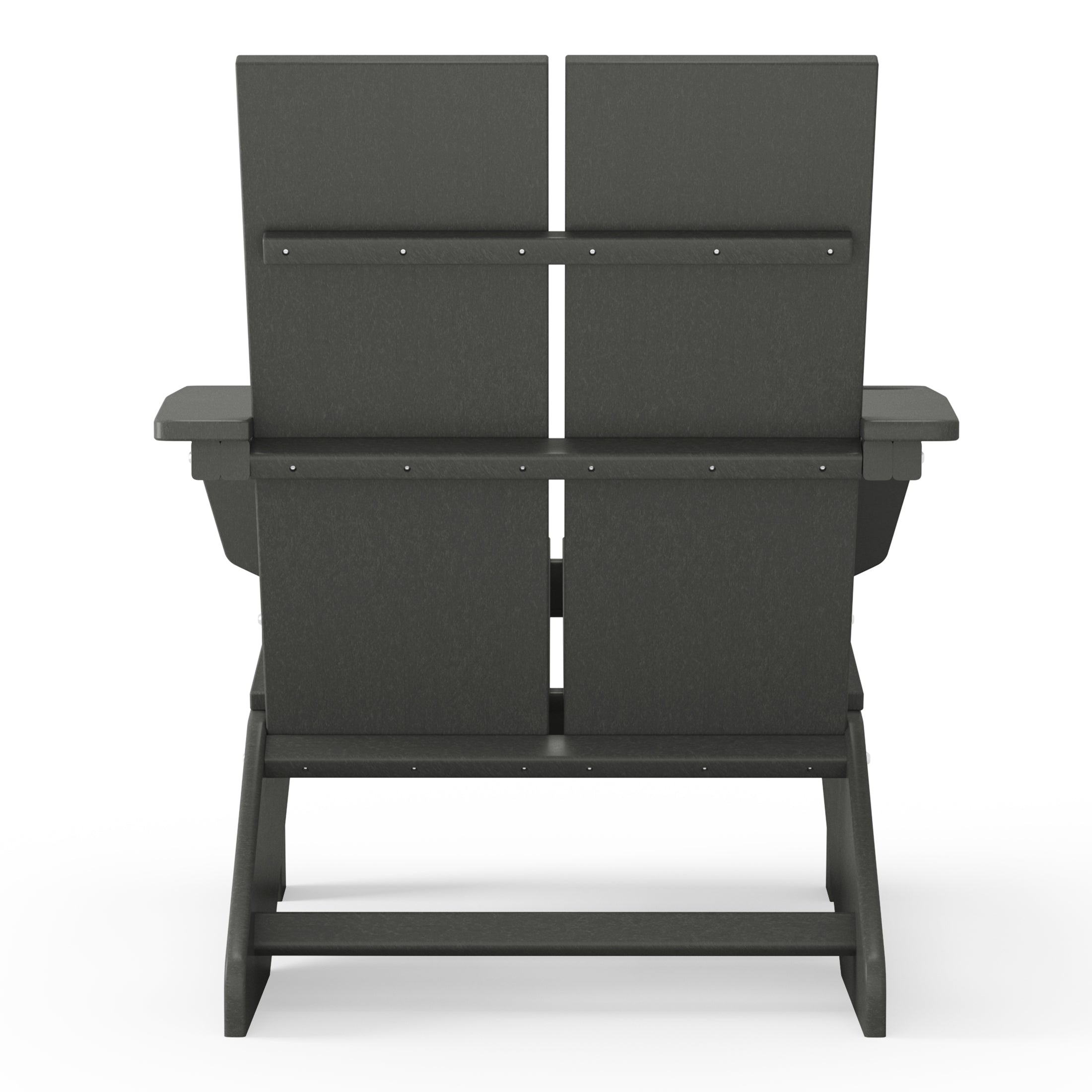 Seaview Outdoor HDPE Modern Adirondack Chair with Cup Holder (Set of 4)