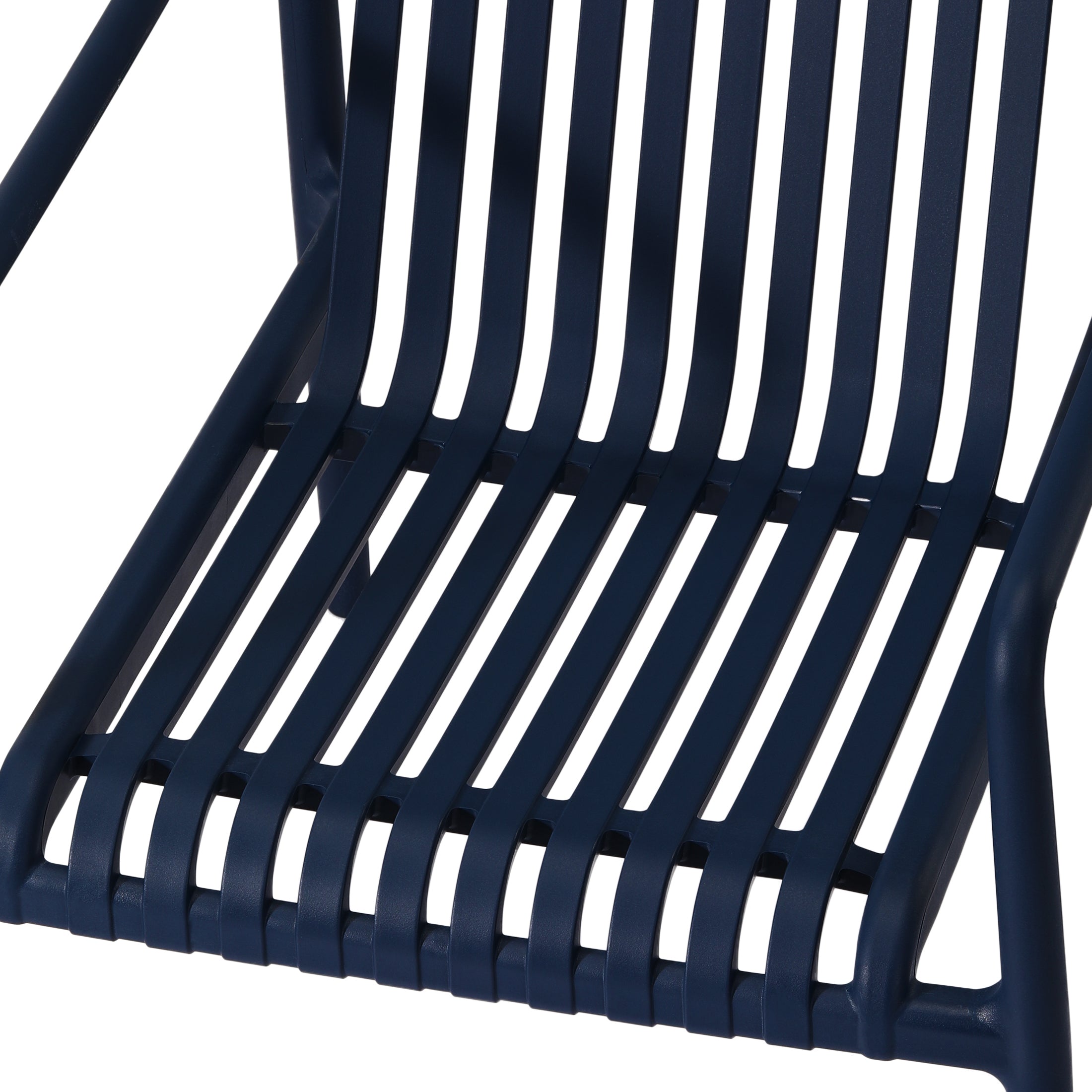 Sunshine Outdoor Modern Stackable Plastic Patio Club Armchairs (Set of 2)
