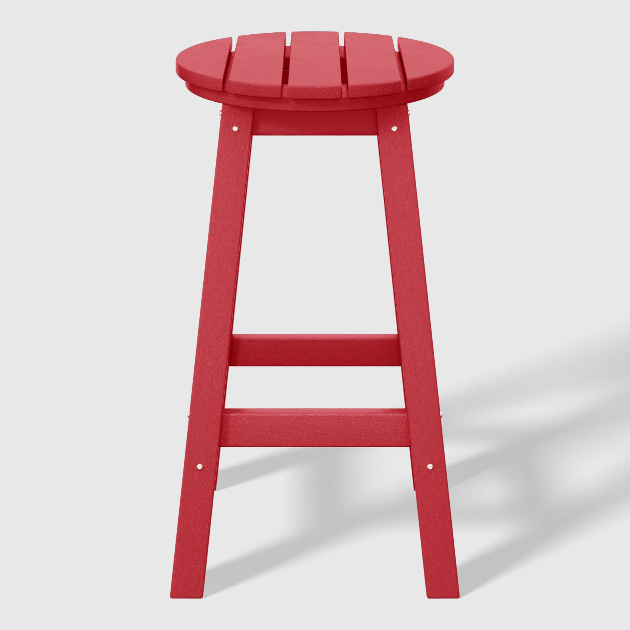 Paradise 24" HDPE Outdoor Patio Round Counter Height Bar Stool Set of 2