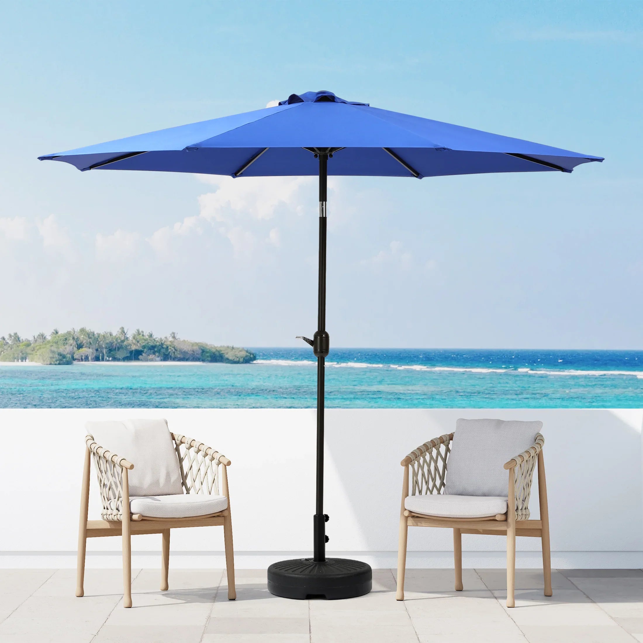 living accents 9 ft patio umbrella 9 Ft Patio Umbrella for Outdoor Shade, Coffee