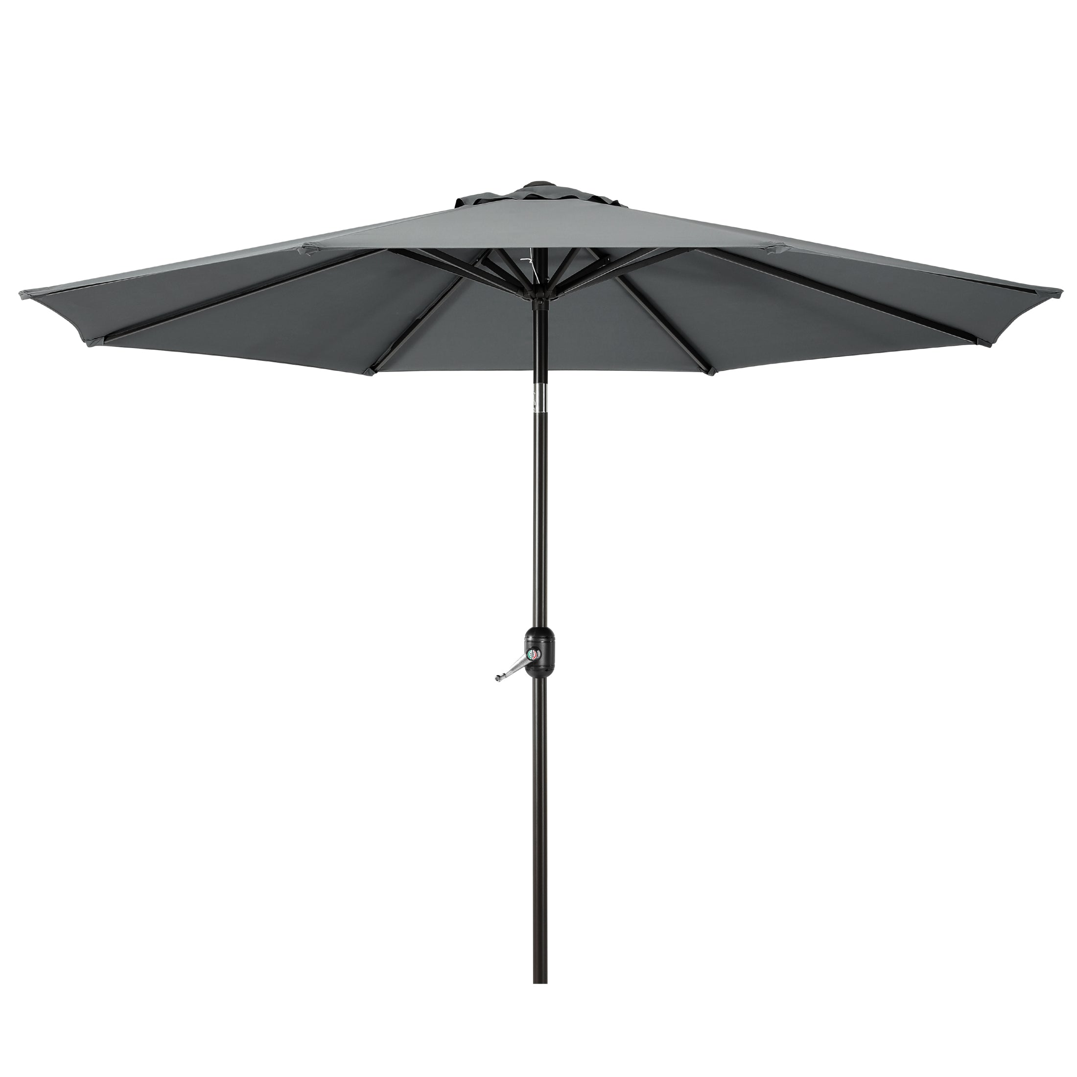 Cabana 9 ft. Patio Table Umbrella with Black color round free standing weight base kit