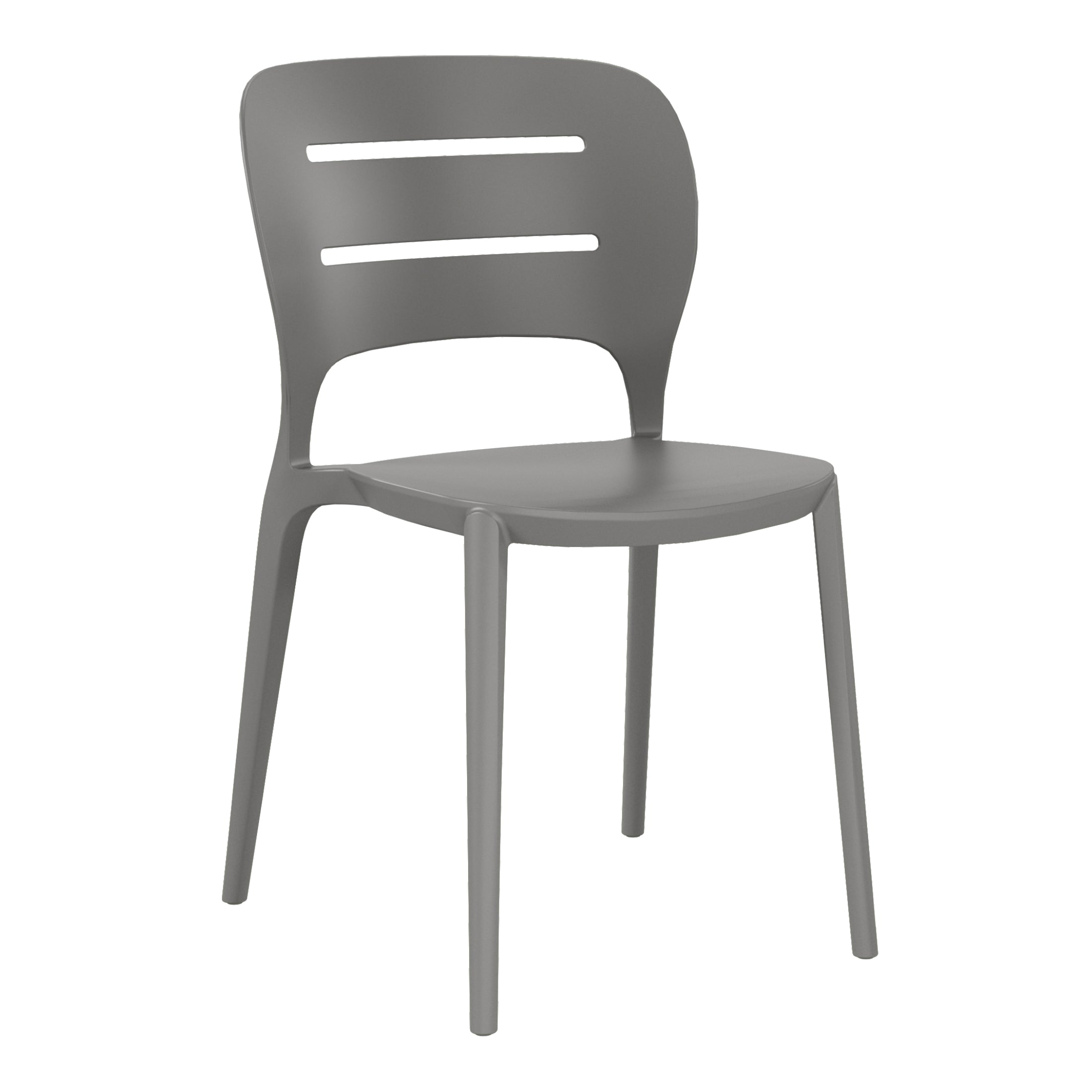 Sunshine Outdoor Modern Stackable Plastic Patio Dining Side Chairs (Set of 2)
