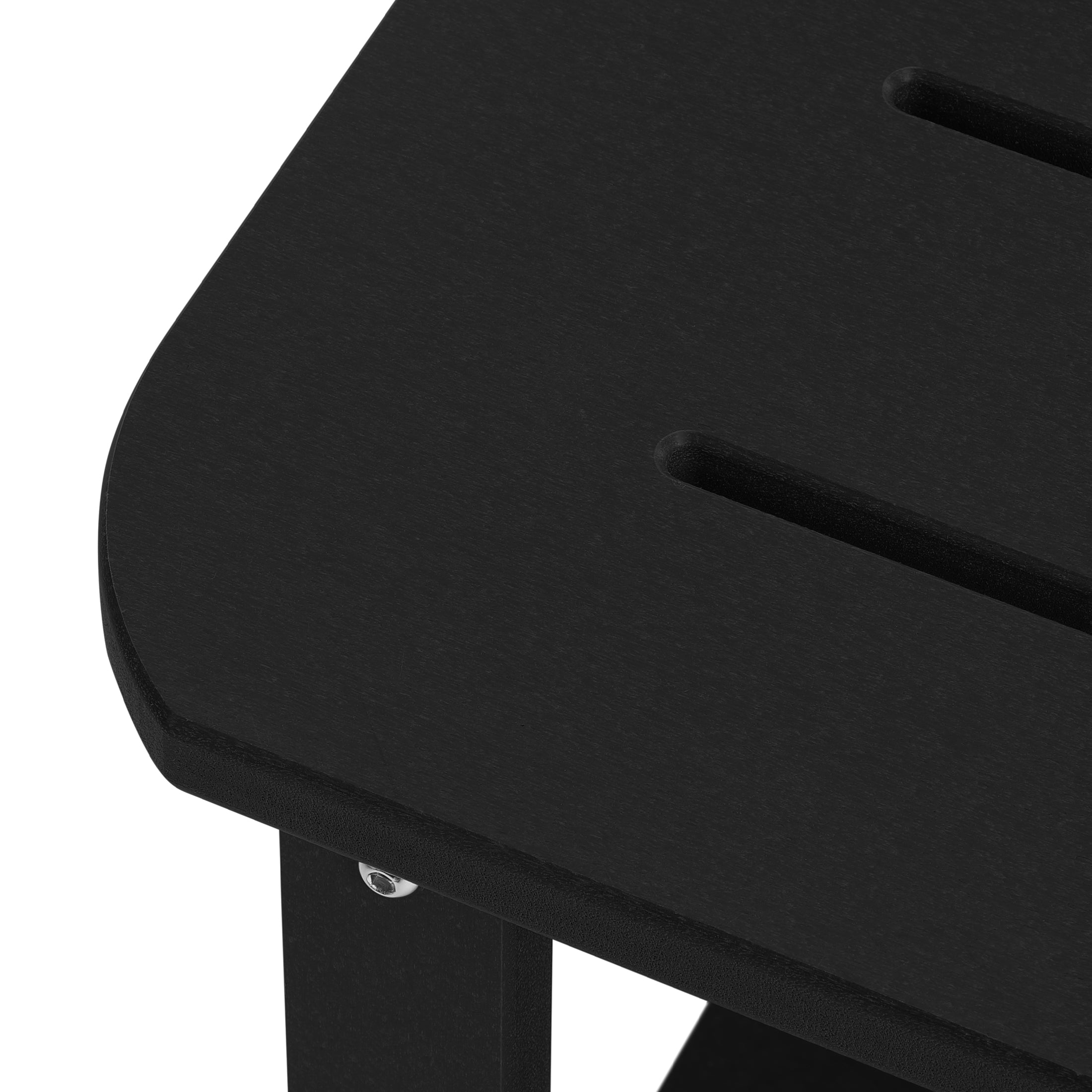 Lago 2-Tier Outdoor HDPE Modern Adirondack Square Patio Side Table