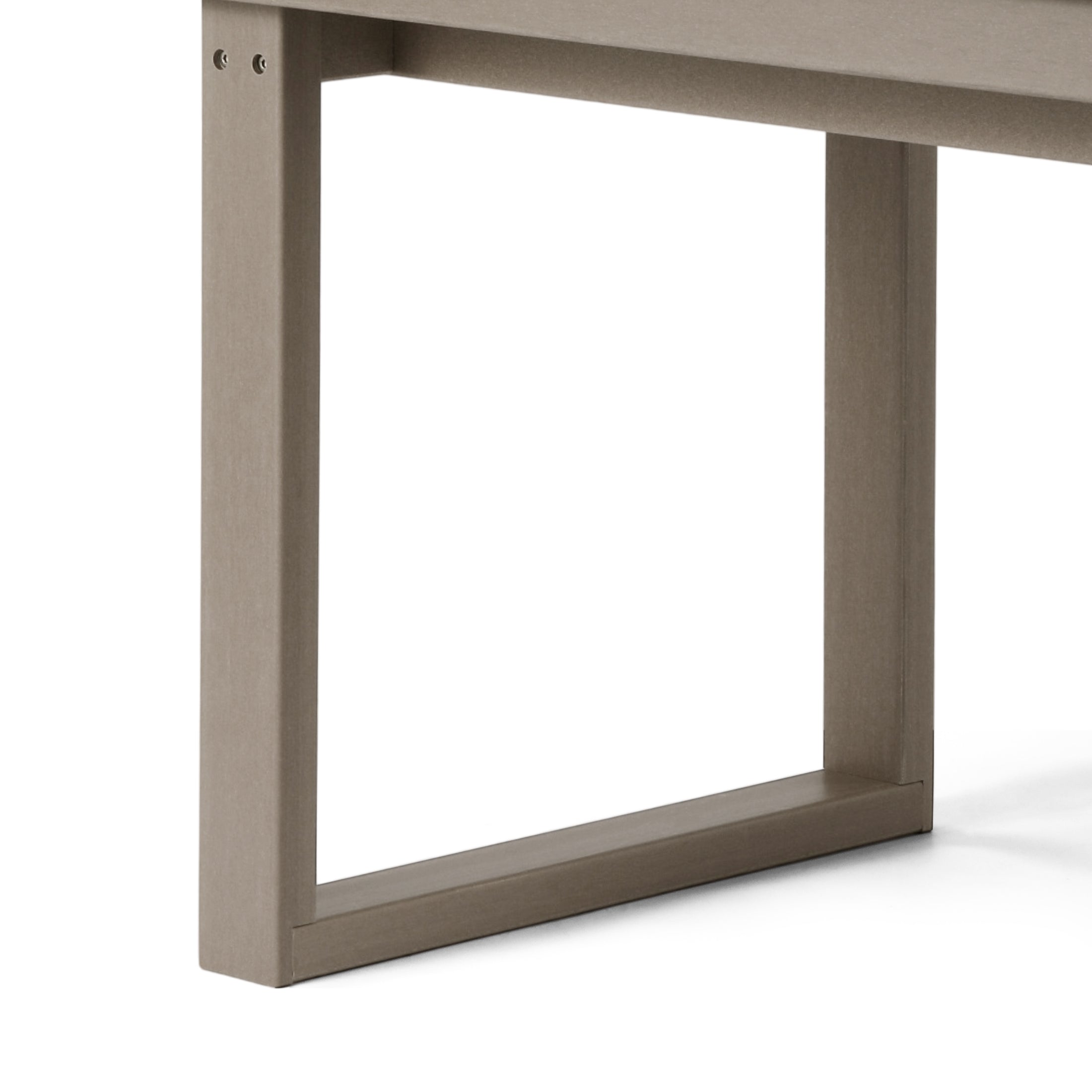Cambria 68" Outdoor HDPE Modern Rectangular Patio Dining Table With Umbrella Hole