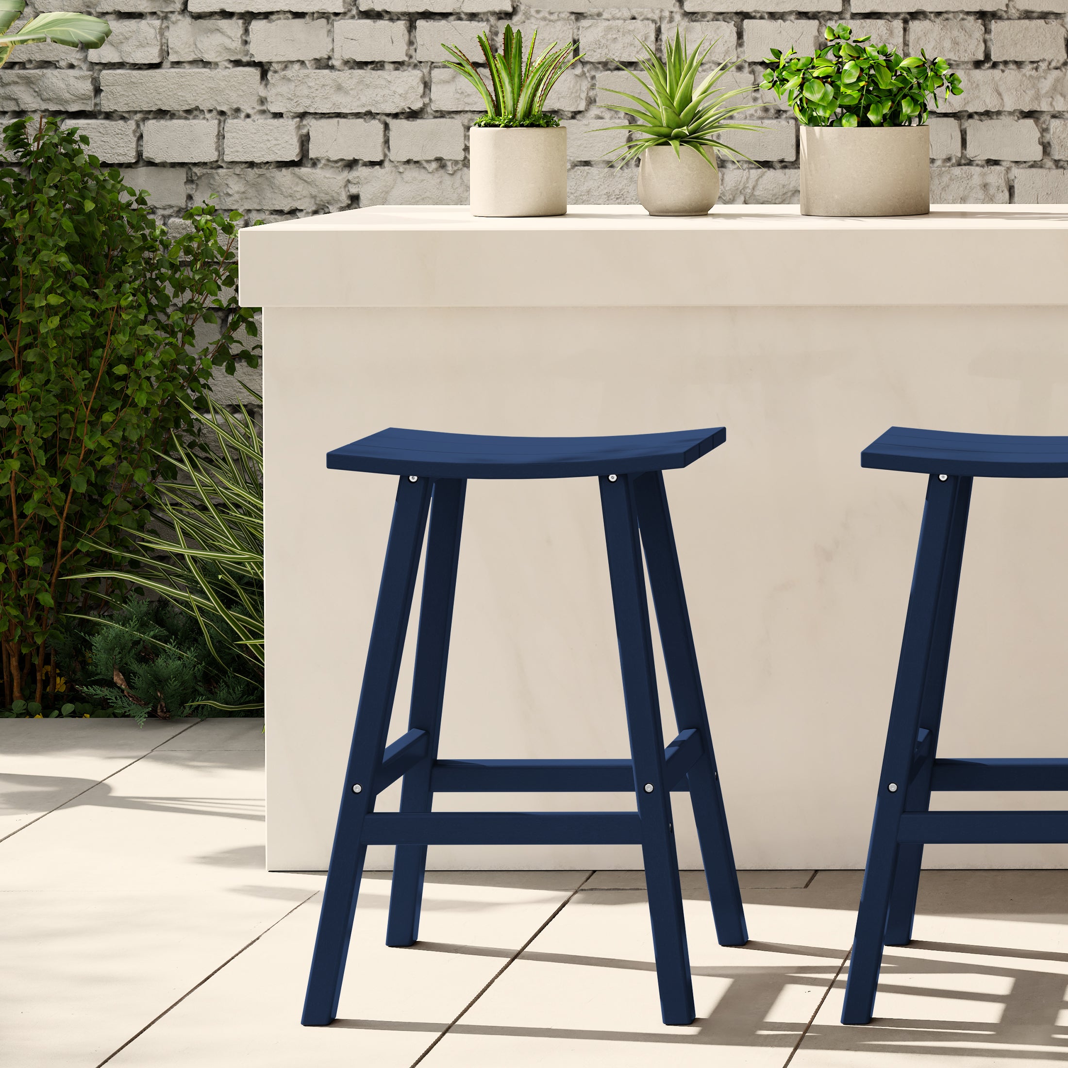 Paradise Westintrends 29" height Outdoor / Patio Saddle bar stool