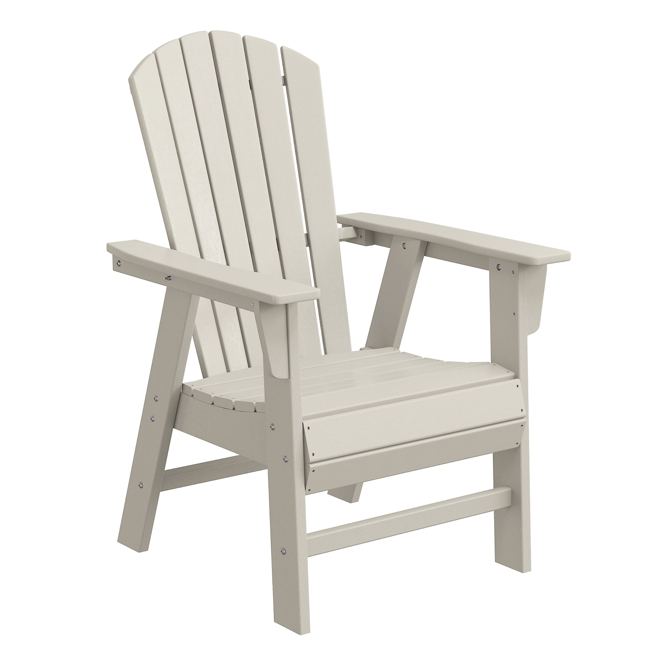 Portside Outdoor Modern HDPE Adirondack Patio Dining Chairs (Set of 2)