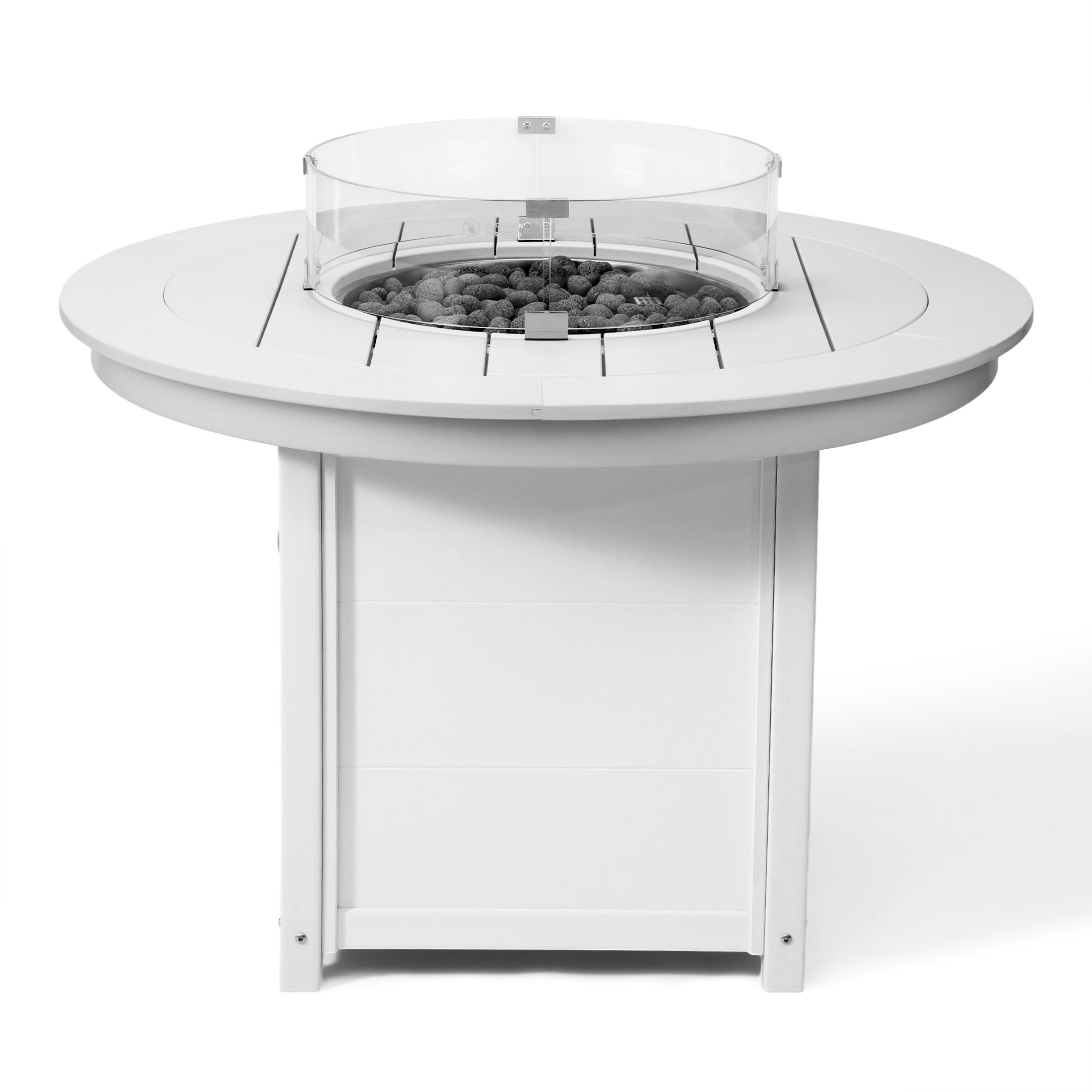 Sol 47" Modern Outdoor Patio Propane Gas Round Fire Pit Table