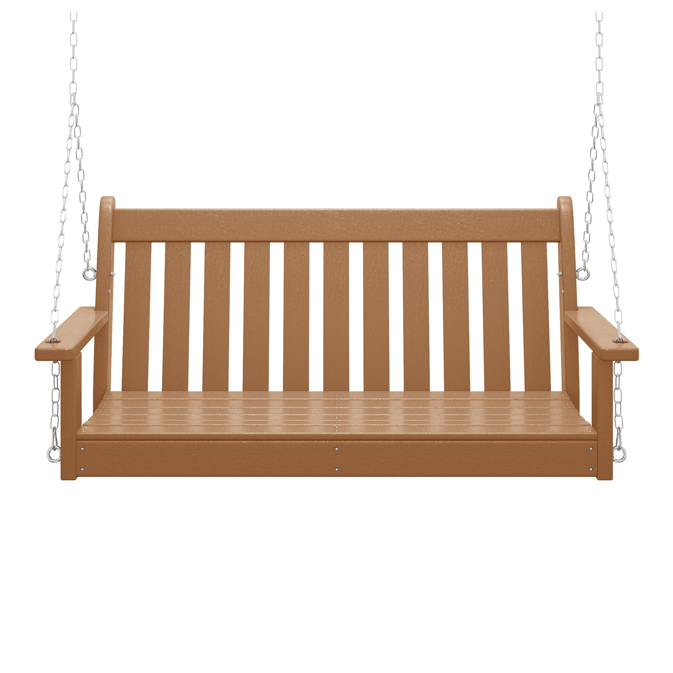 Paradise Outdoor Patio HDPE Hanging Front Porch Swing Bench