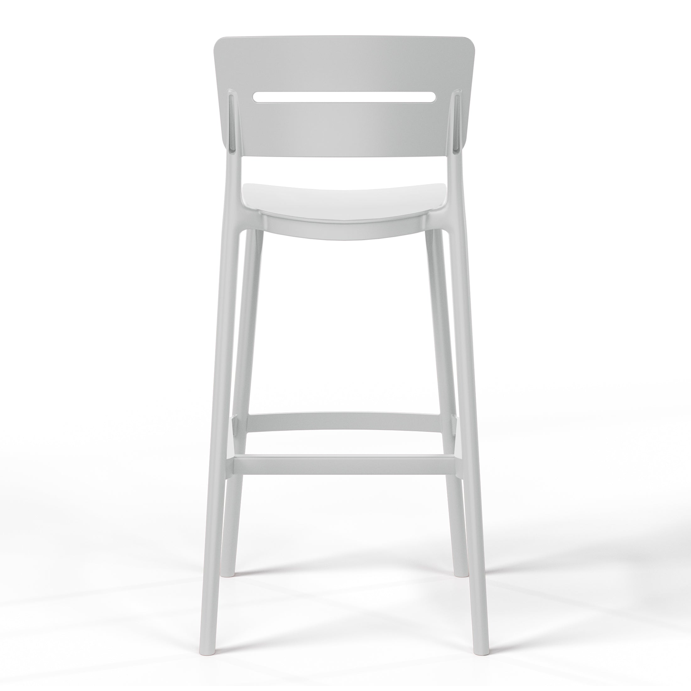 Sunshine Stackable Polypropylene Resin Plastic Outdoor Patio Bar Stools (Set of 2)