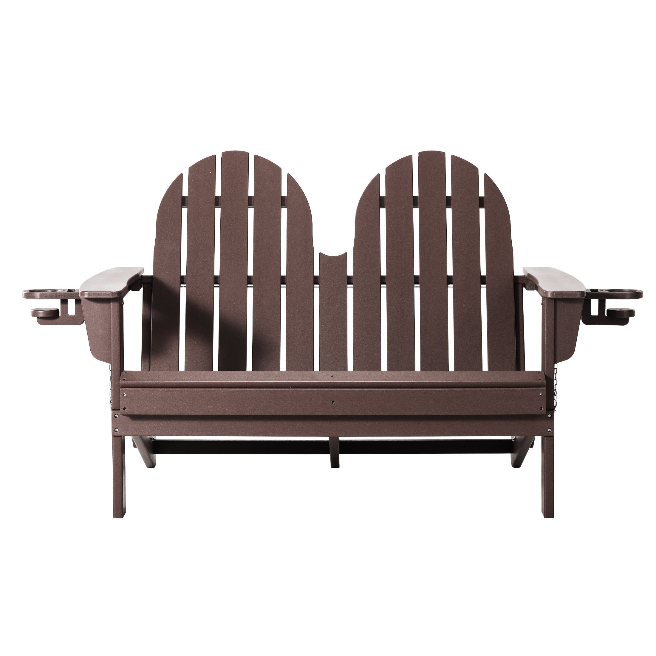 Savannah Outdoor Patio 49" HDPE Folding Adirondack Garden Bench