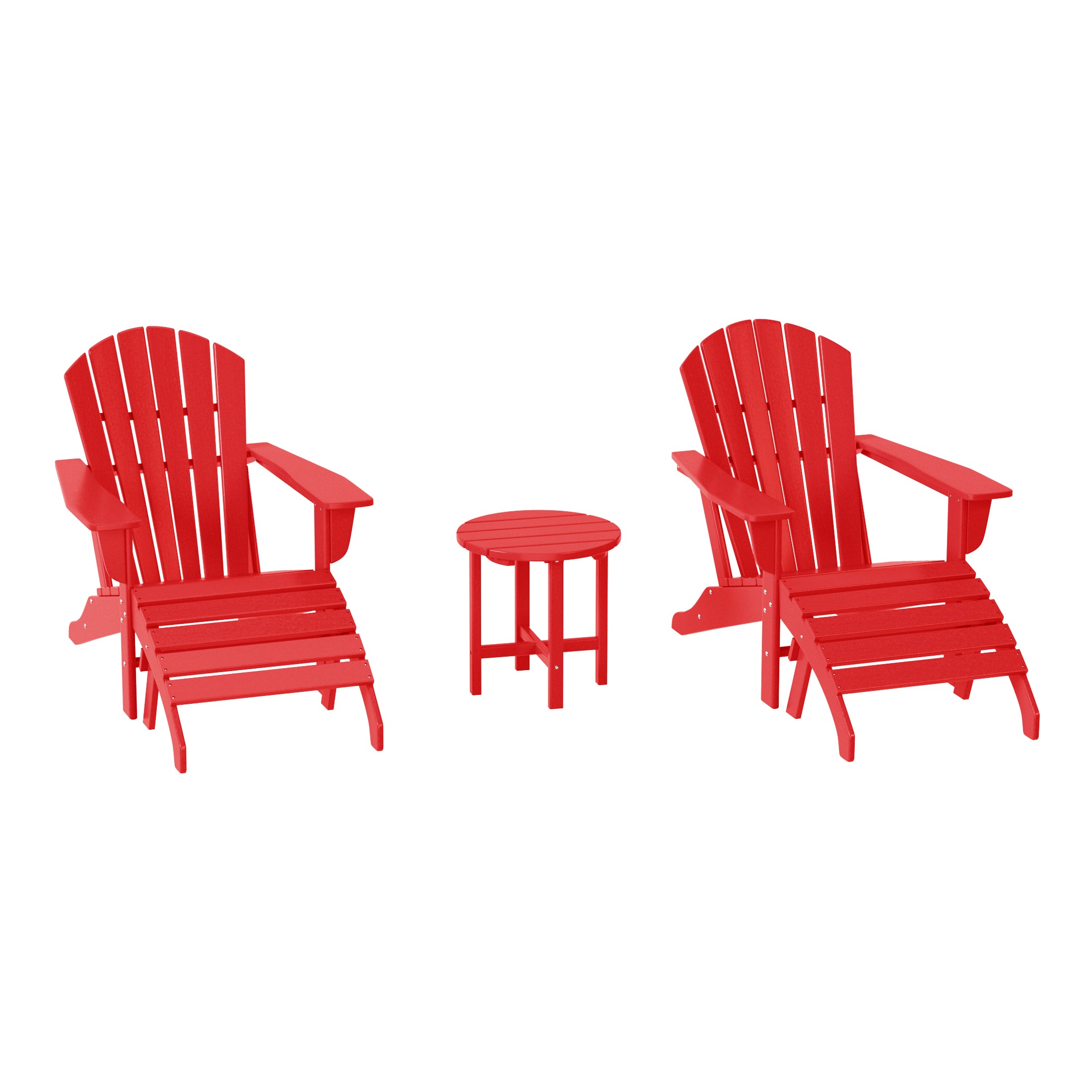 Portside Outdoor Adirondack Chair With Ottoman And Side Table 5-Piece Set