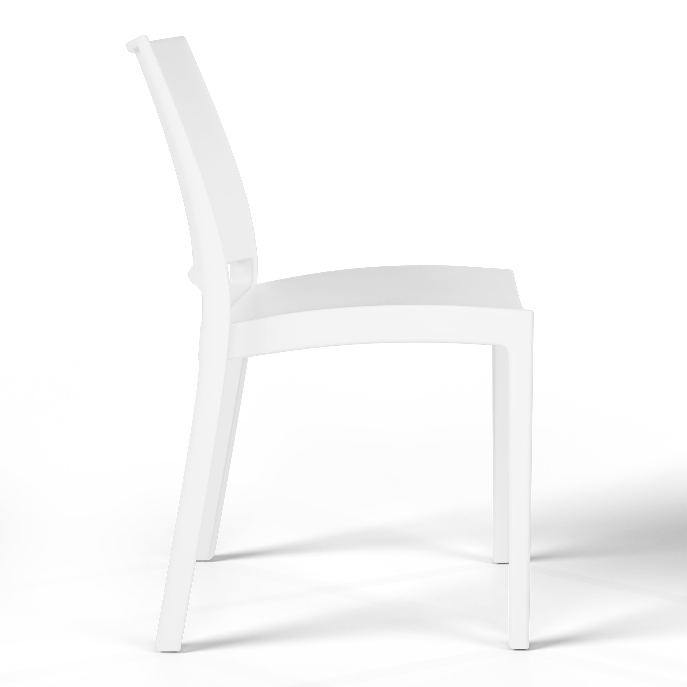 Sunshine Modern Polypropylene Stackable Plastic Patio Dining Chair (Set of 2)