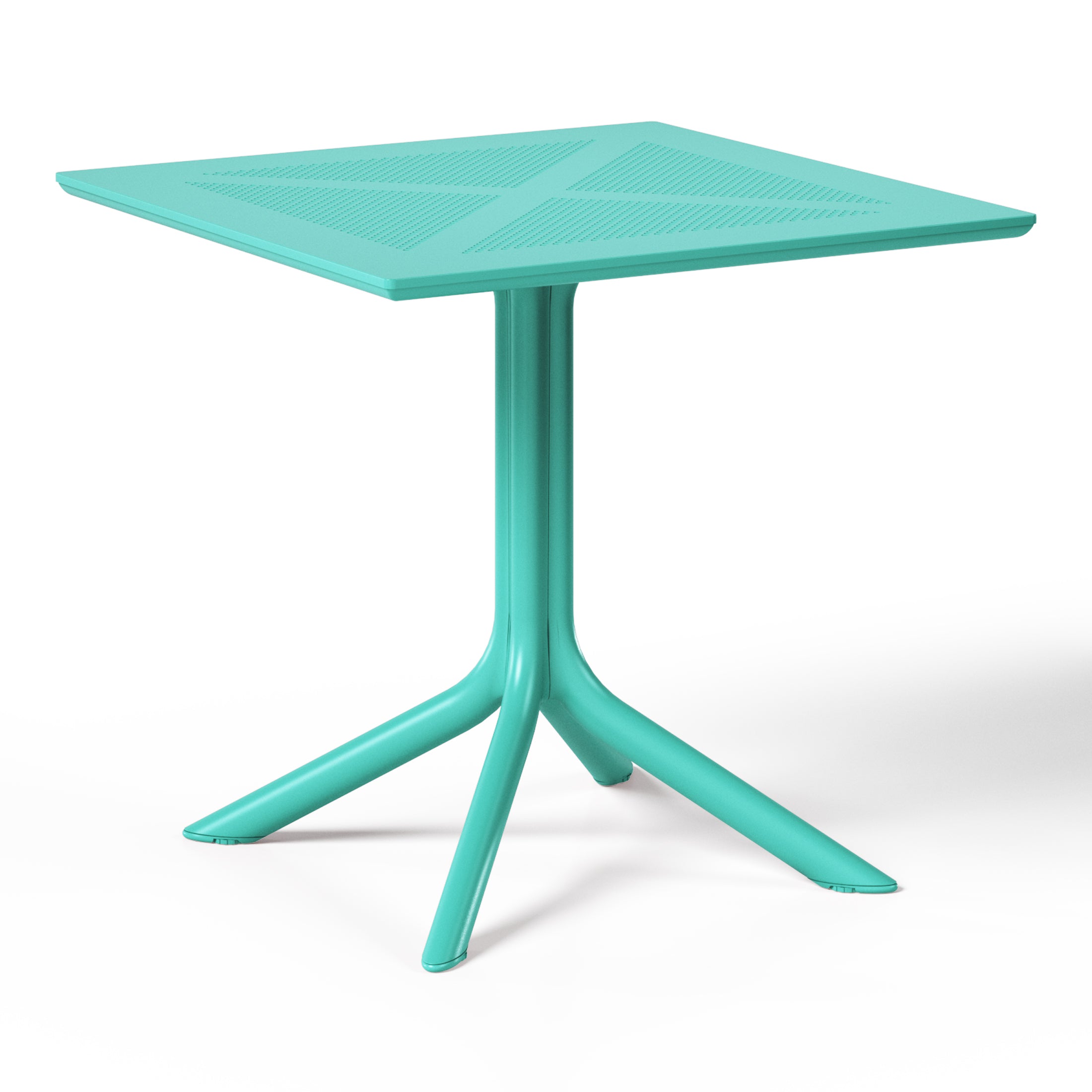 Sunshine 31.5" Square Plastic Outdoor Patio Dining Table for 4