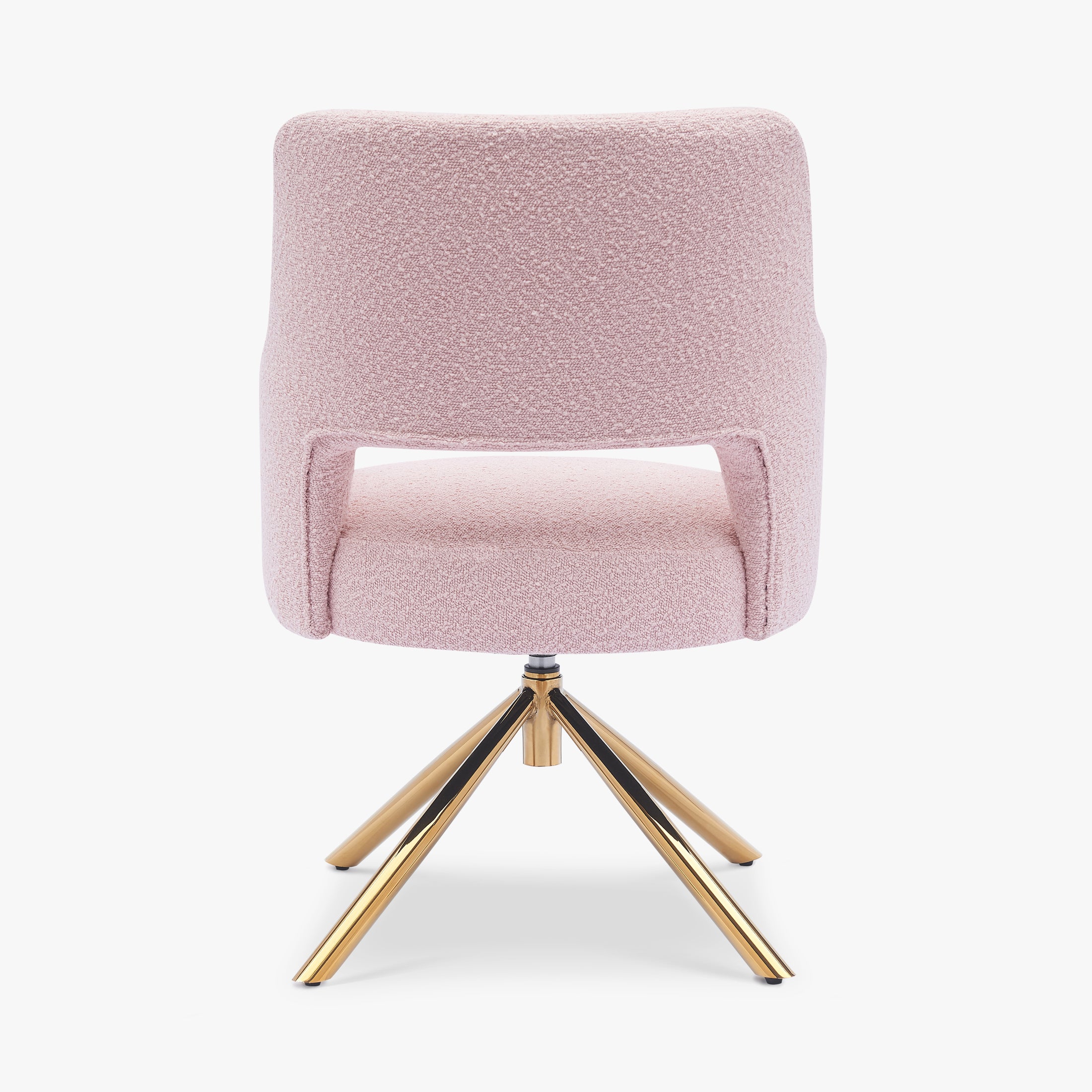 Amélie Mid-Century Modern Wide Boucle Swivel Vanity Chair