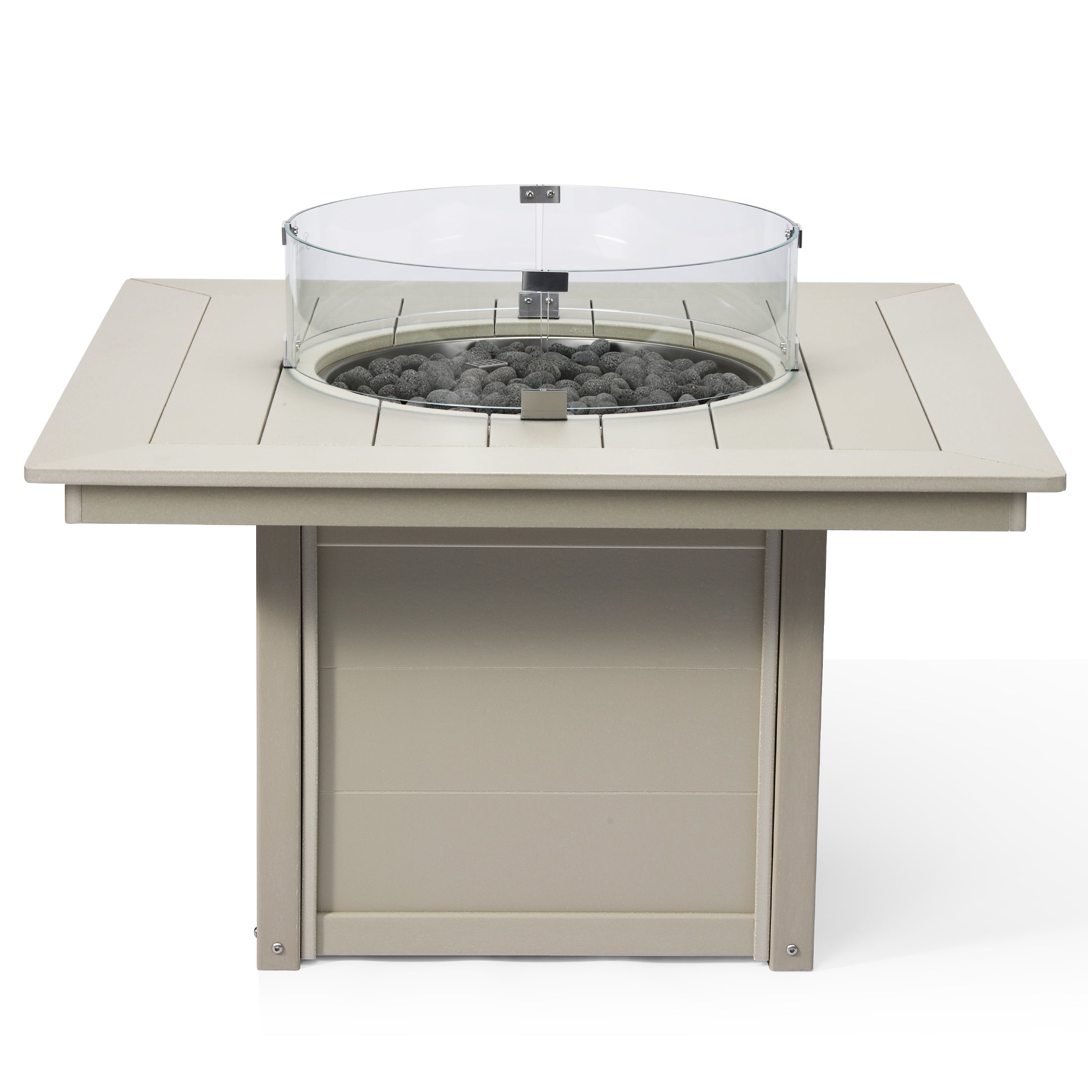 Sol 42" Modern Outdoor Patio Propane Square Fire Pit Table