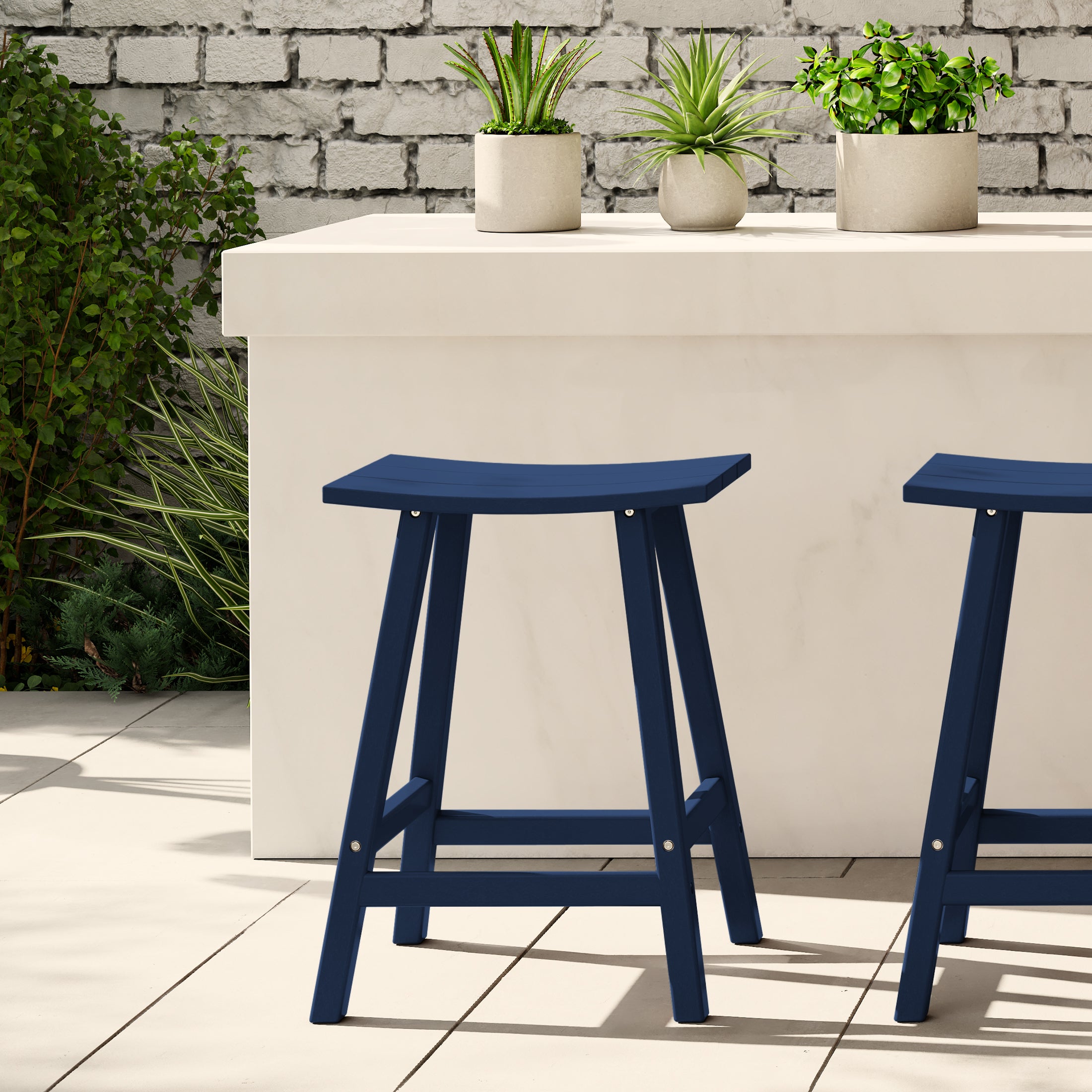 Paradise 24" height Outdoor / Patio Saddle bar stool