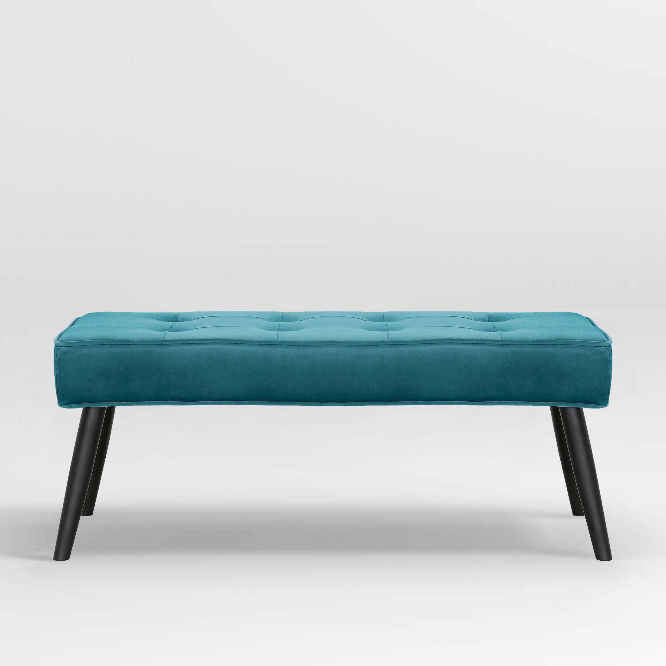 Hank Button Tufted Velvet Upholstered Accent Bench
