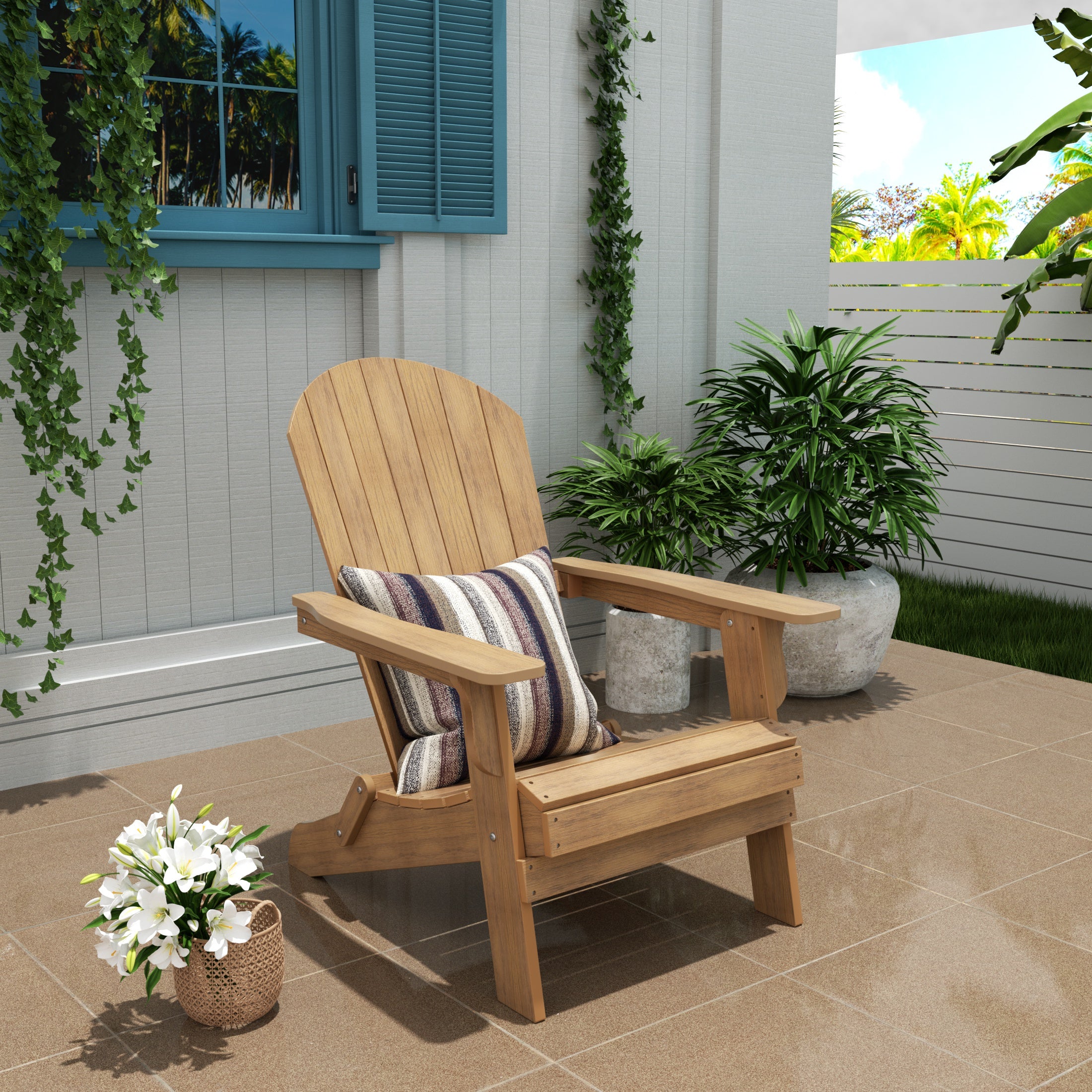 Florence HIPS Outdoor Patio Folding Adirondack Chair