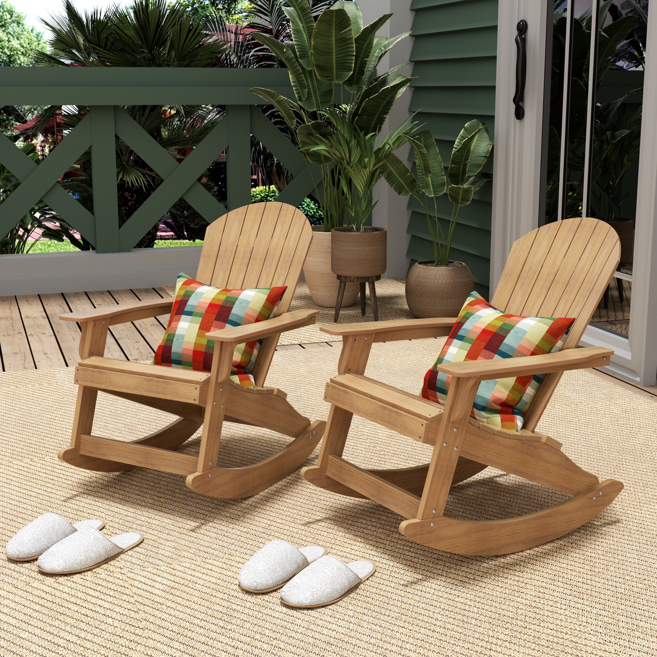 Florence HIPS Outdoor Rocking Adirondack Chair (Set of 2)