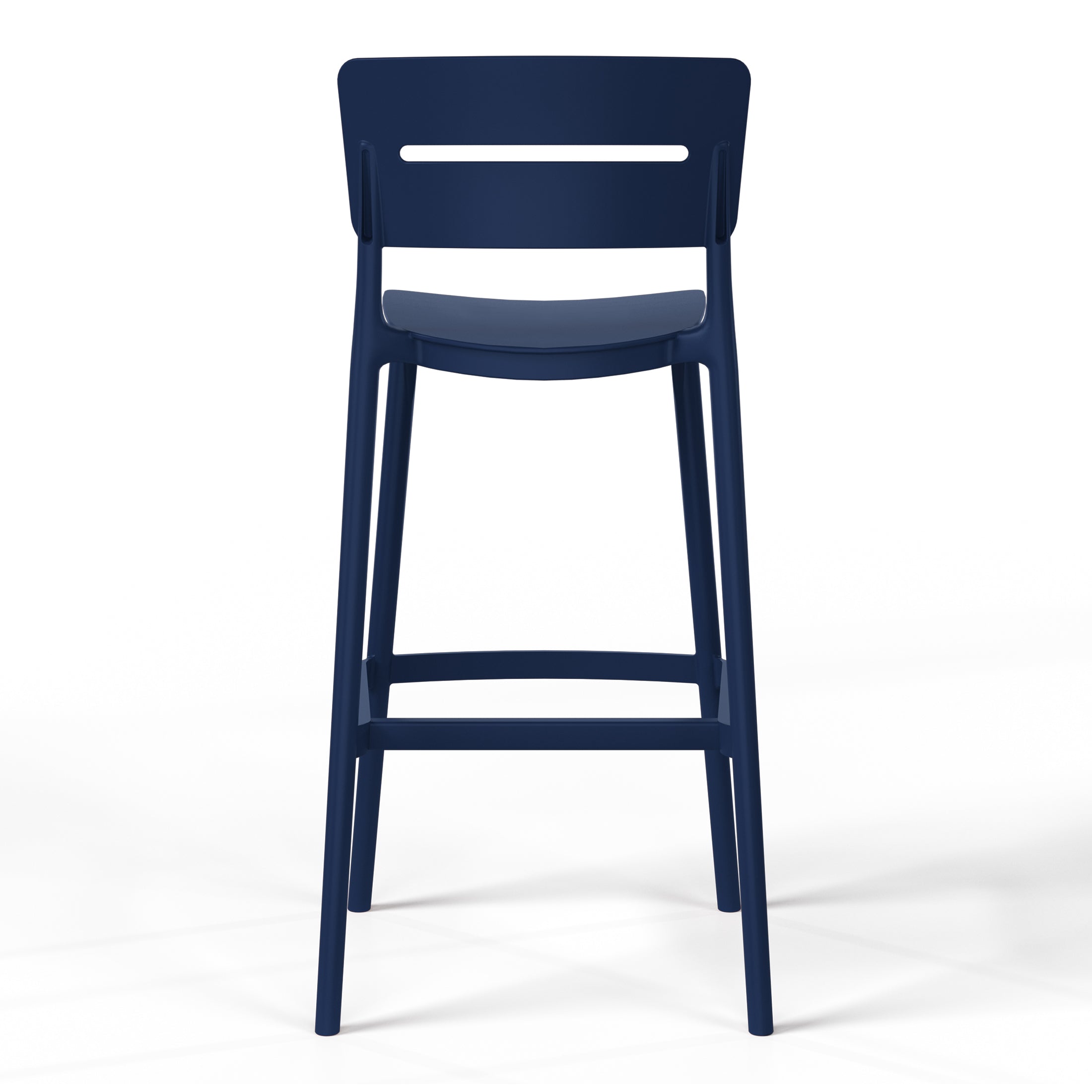 Sunshine Stackable Polypropylene Resin Plastic Outdoor Patio Bar Stools (Set of 2)