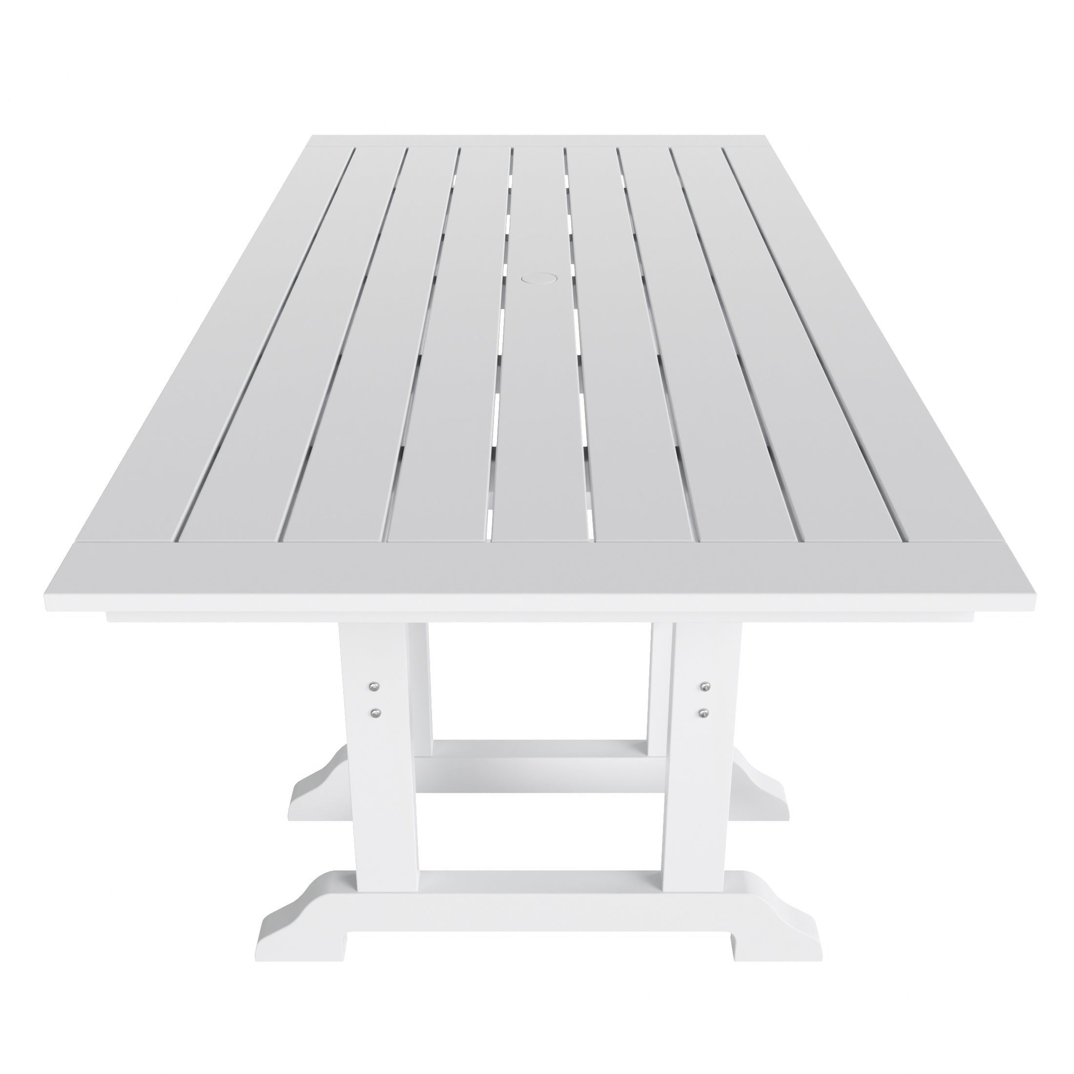 Paradise 7-Piece HDPE Rectangular Patio Dining Table Set with Foldable Chairs