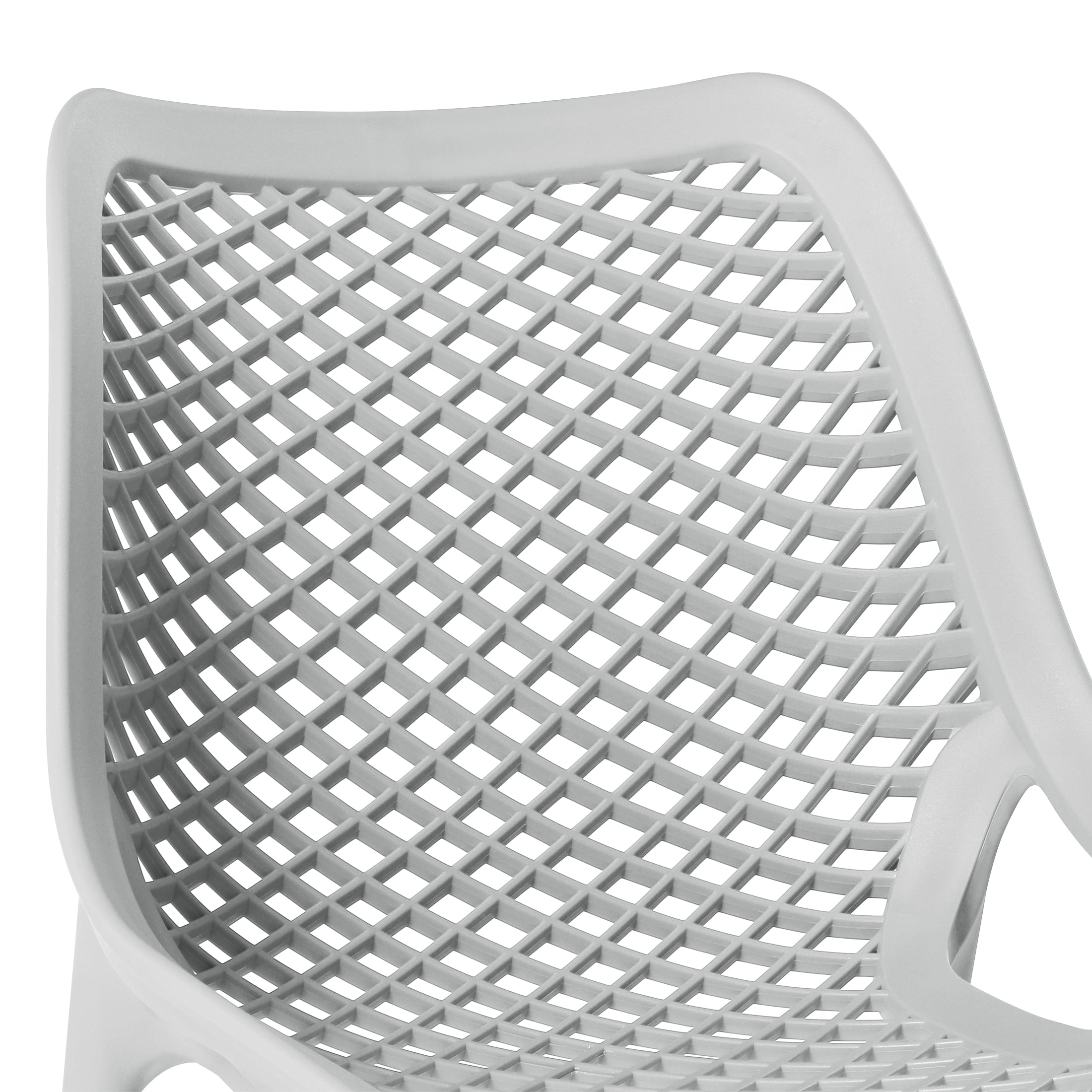 Sunshine Outdoor Stackable Modern Plastic Dining Chairs (Set of 2)