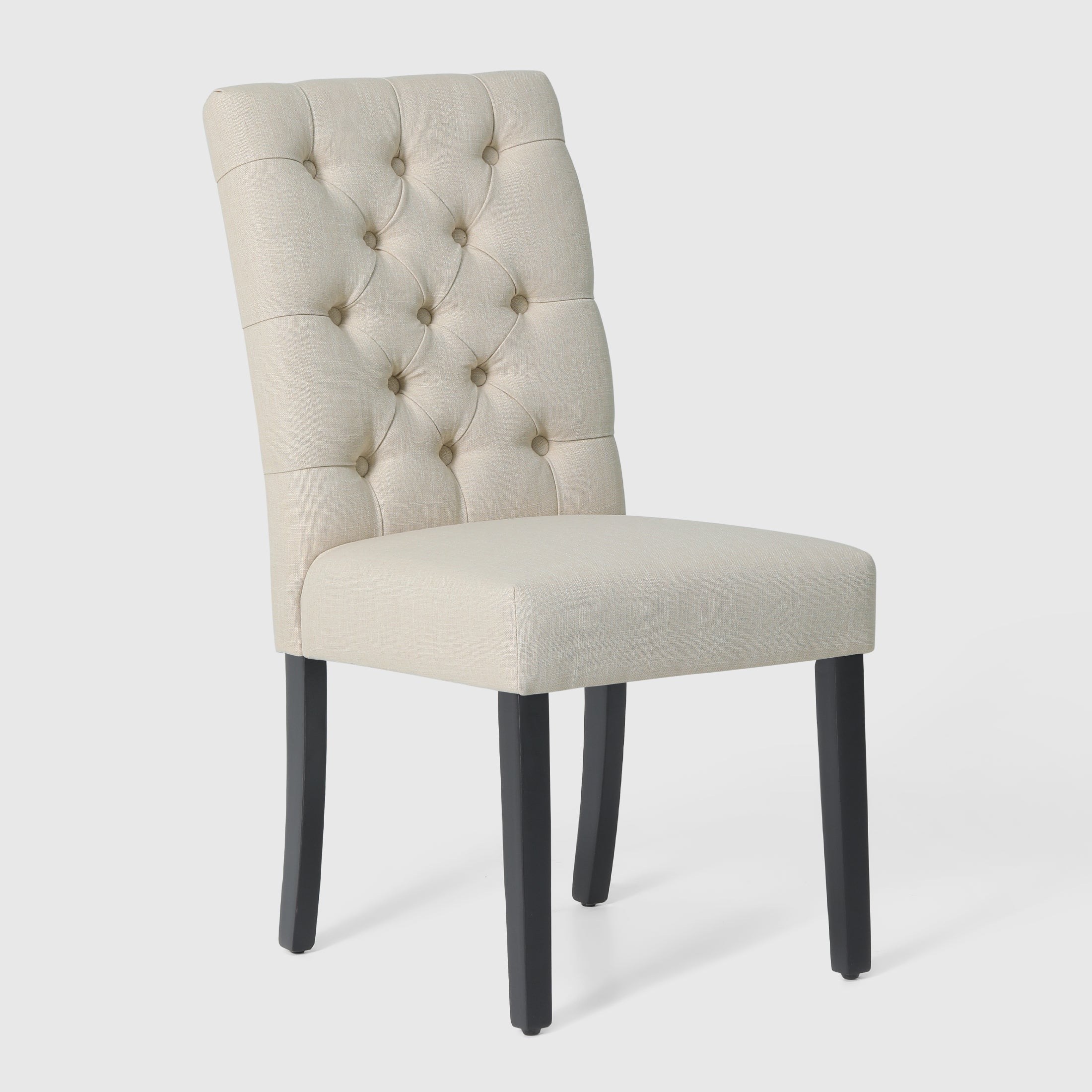 Bellmount Linen fabric tufted upholstered side chair