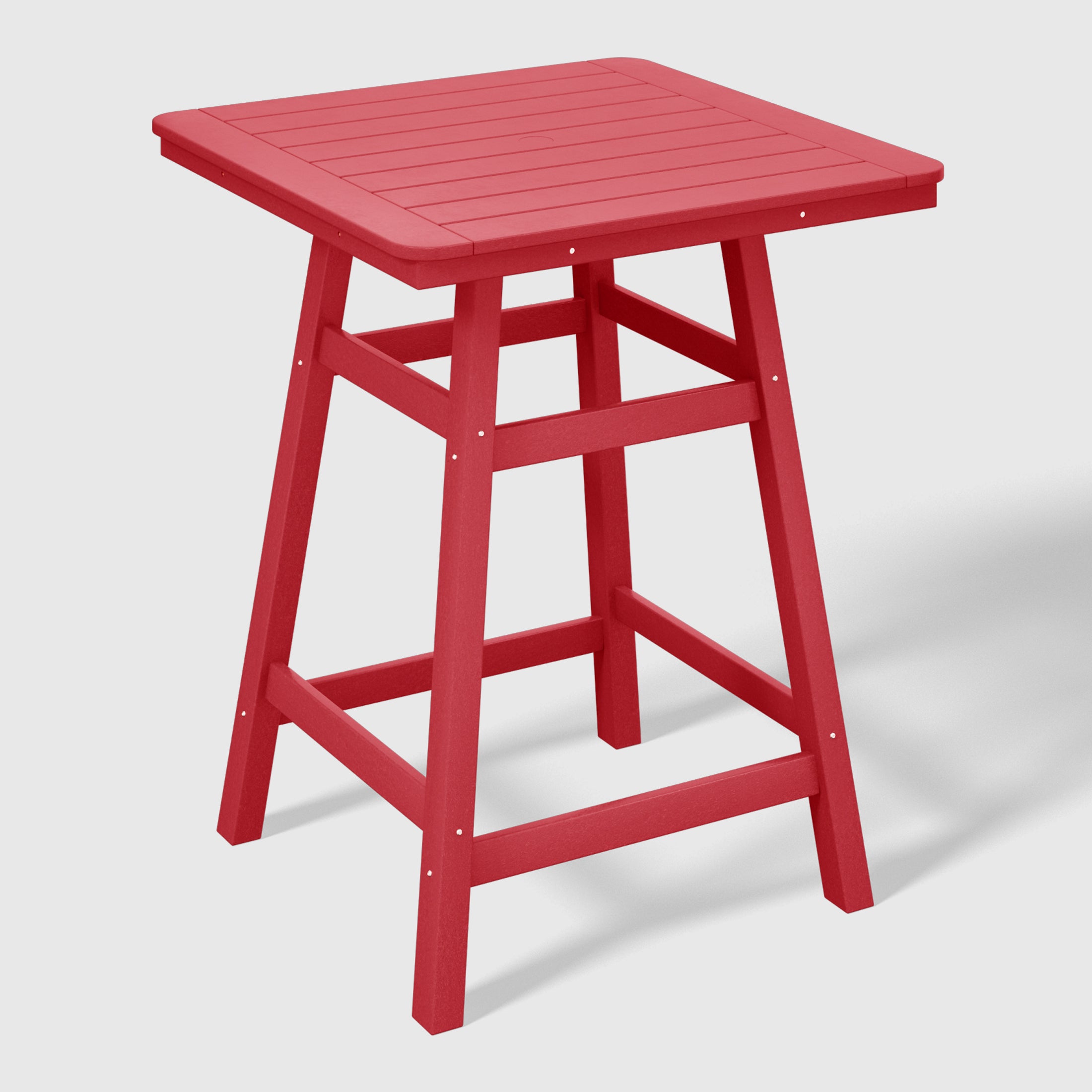 Paradise 30" Square Outdoor Patio Counter High Bistro Bar Table With Umbrella Hole