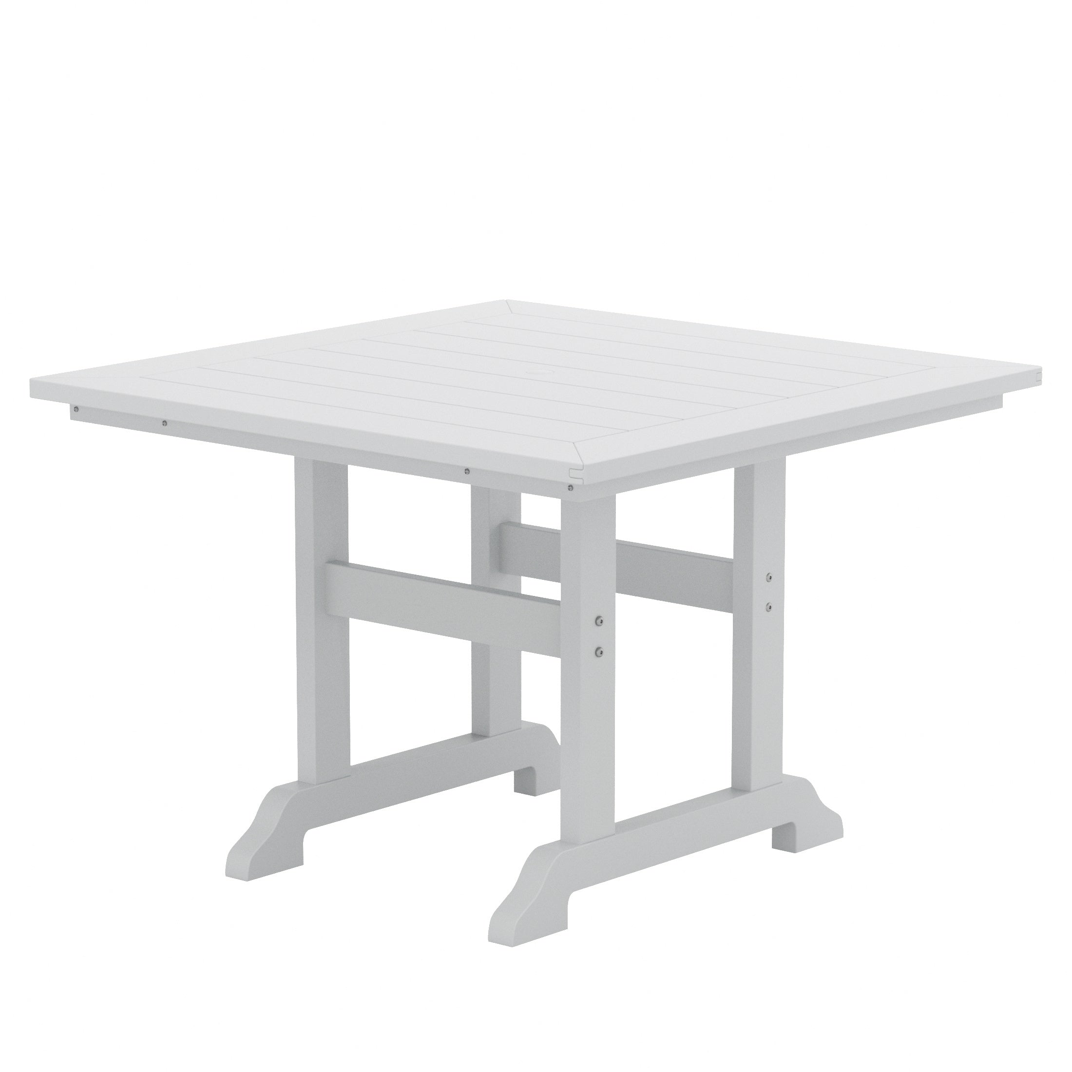 Paradise 5-Piece HDPE Square Patio Dining Table Set with Foldable Chairs