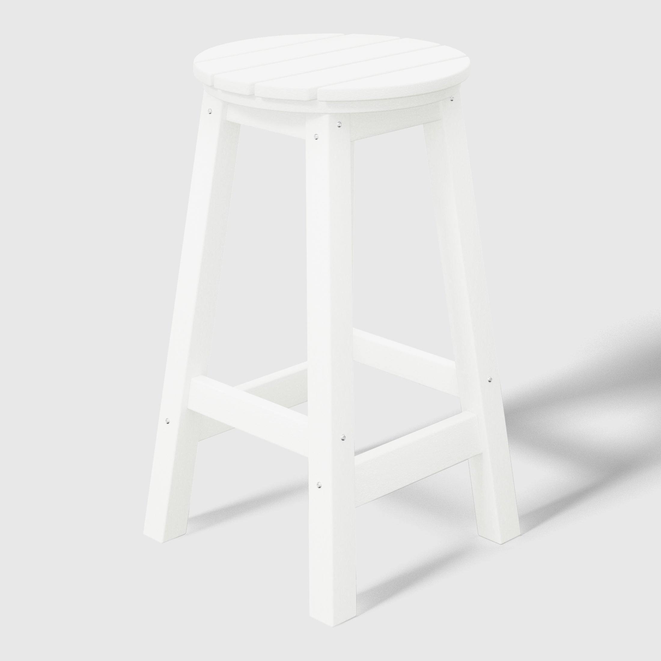 Paradise 24" HDPE Outdoor Patio Round Counter Height Bar Stool Set of 3