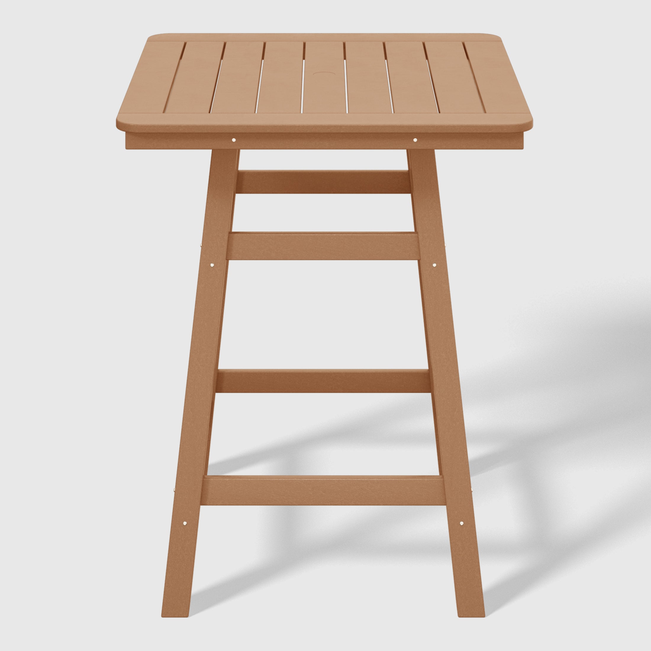 Paradise 30" Square Outdoor Patio Counter High Bistro Bar Table With Umbrella Hole