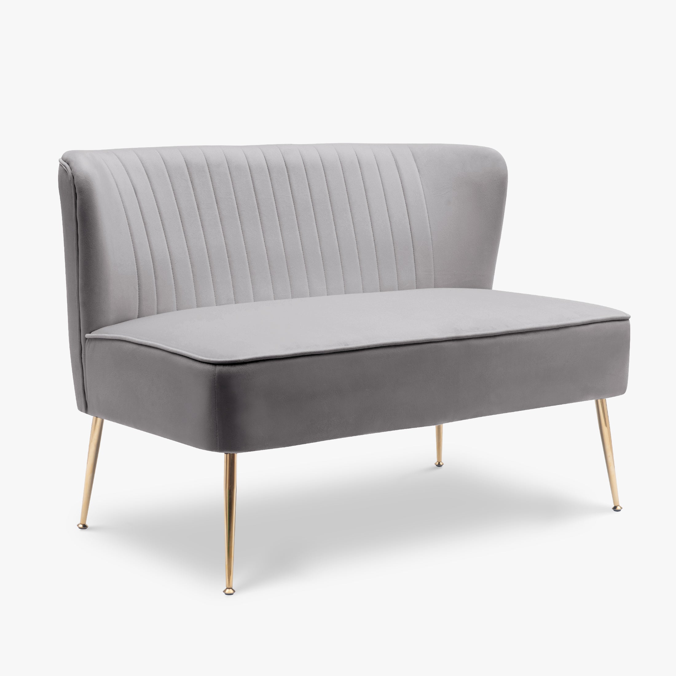 Alaia Mid Century Modern Tufted Velvet Loveseat Sofa and 25" Accent Chair 3-Piece Set