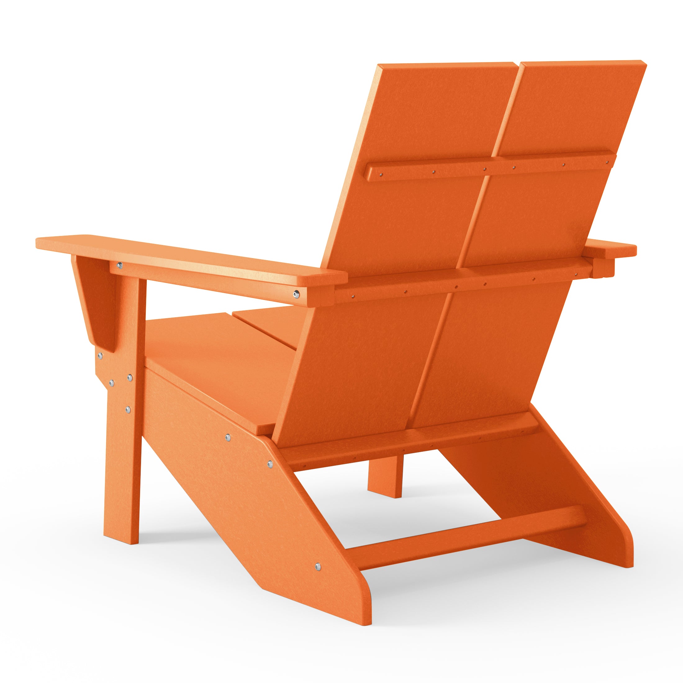 Seaview Outdoor HDPE Modern Adirondack Chair with Cup Holder